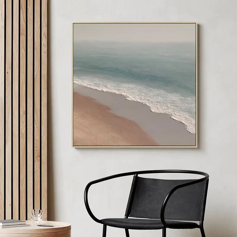 Ocean and Sky Painting #OS 019 - Handmade Canvas Wall Art for Home & Office Decor - Perfect for Living Room, Bedroom or Office