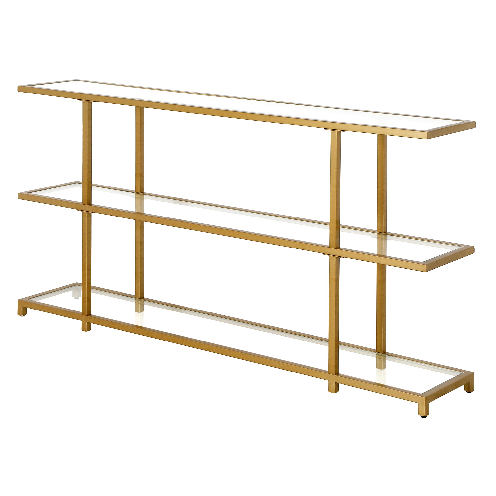 55'' Wide Rectangular Brass Console Table - Modern Entryway Table for Hallway, Living Room & Office Decor | Greenwich Home Furnishings