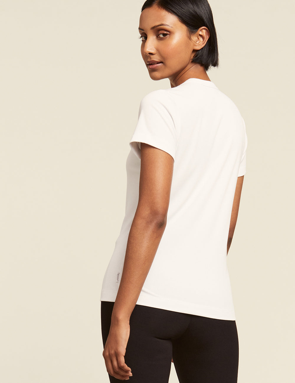 Women's Ribbed Crew Neck T-Shirt - Soft Stretch Cotton Basic Tee for Everyday Wear | Casual Outfit Essential | Perfect for Layering, Work & Weekend