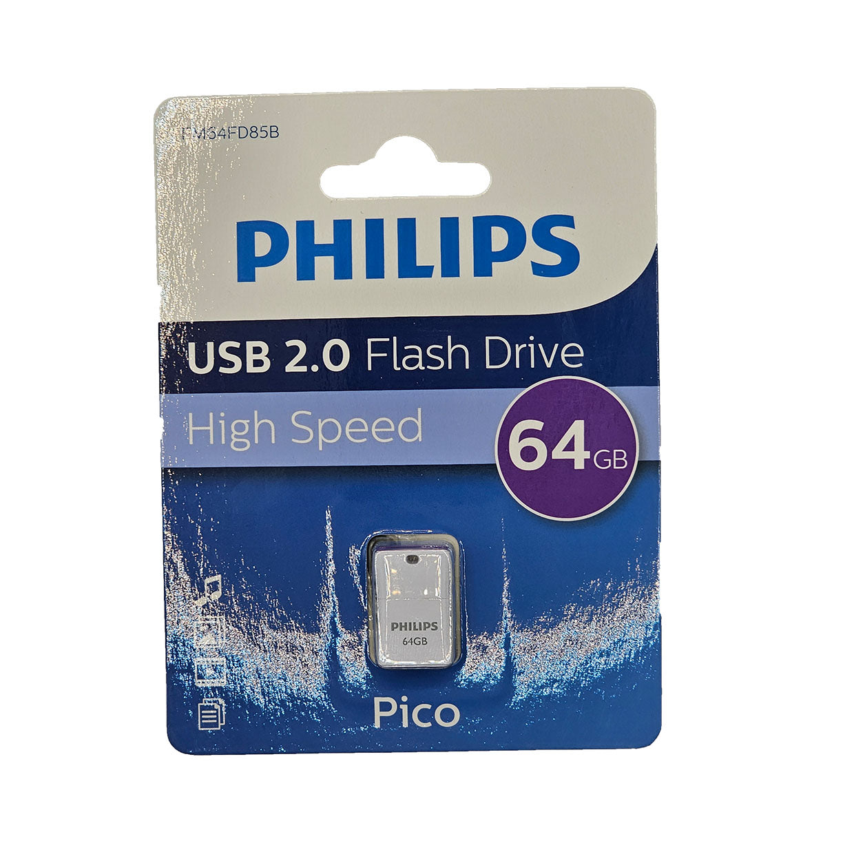 Philips 64GB USB Flash Drive - High-Speed Pico USB Stick for Data Storage, File Transfer - Perfect for Work, School, and Travel