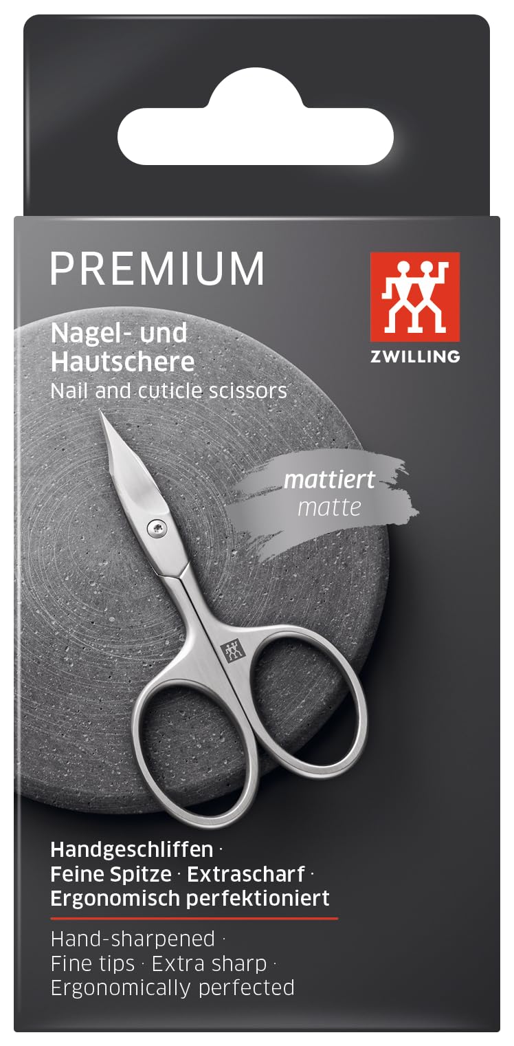 Premium Stainless Steel Nail & Cuticle Scissors Set - 2-in-1 Professional Manicure Kit for Precise Trimming, 90mm Matte Finish Durable Grooming Tool - Perfect for Home Salon, Travel & Gift Giving