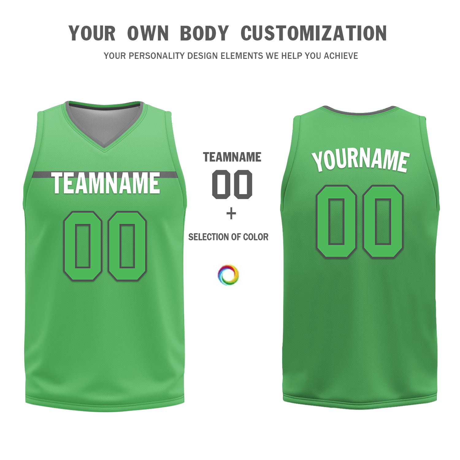 Custom Gray & Green Reversible Basketball Jersey - Personalized Classic Style Uniform for Men & Women | Perfect for Team Games, Training, and Fan Apparel (BBJR D017046)