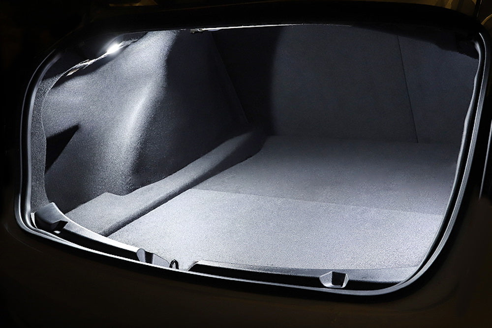 4x High Power LED Interior Light Kit for Tesla Model S 3 X - Upgrade Side Door, Trunk & Cabin Lighting - Bright White Energy Efficient Bulbs for Enhanced Visibility & Modern Look (Perfect for Night Driving & Interior Customization)