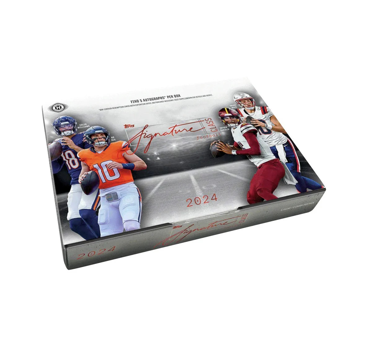 2024 Topps Signature Class Football Hobby Box - Authentic NFL Player Autographs & Collectible Trading Cards for Sports Fans & Memorabilia Collectors - Perfect for Gifts, Investments, and Game Room Displays
