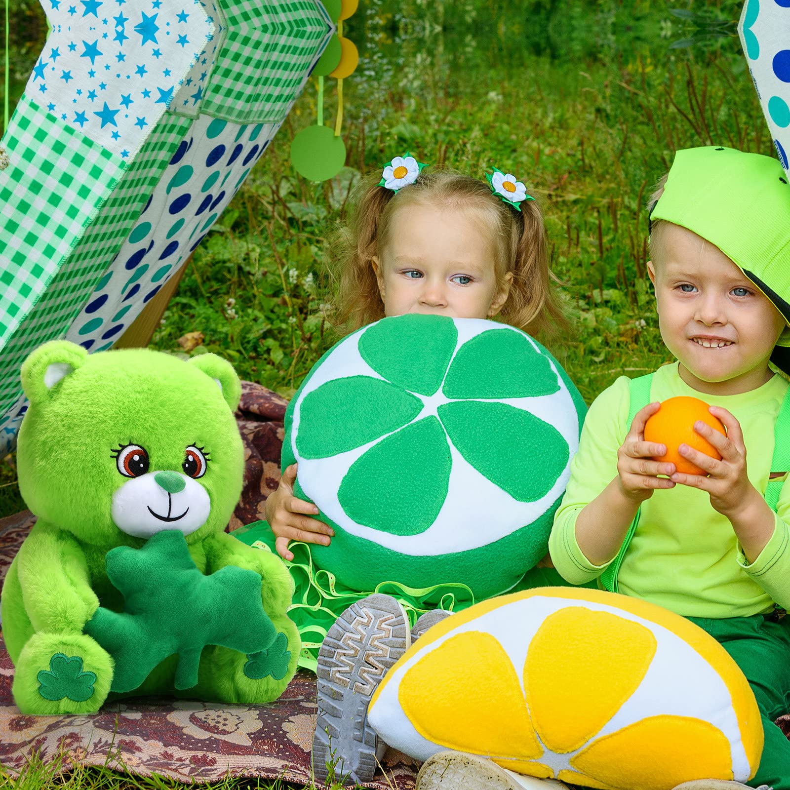 12 Inch Shamrock Plush Bear Stuffed Animal - Cute St. Patrick's Day Gift for Kids & Adults, Party Favors, Birthday Presents, Home Decor (Green St. Patrick's Bear with Clover) - Perfect for St. Patrick's Day Celebrations, Nursery Decor, and Holiday Gift Giving