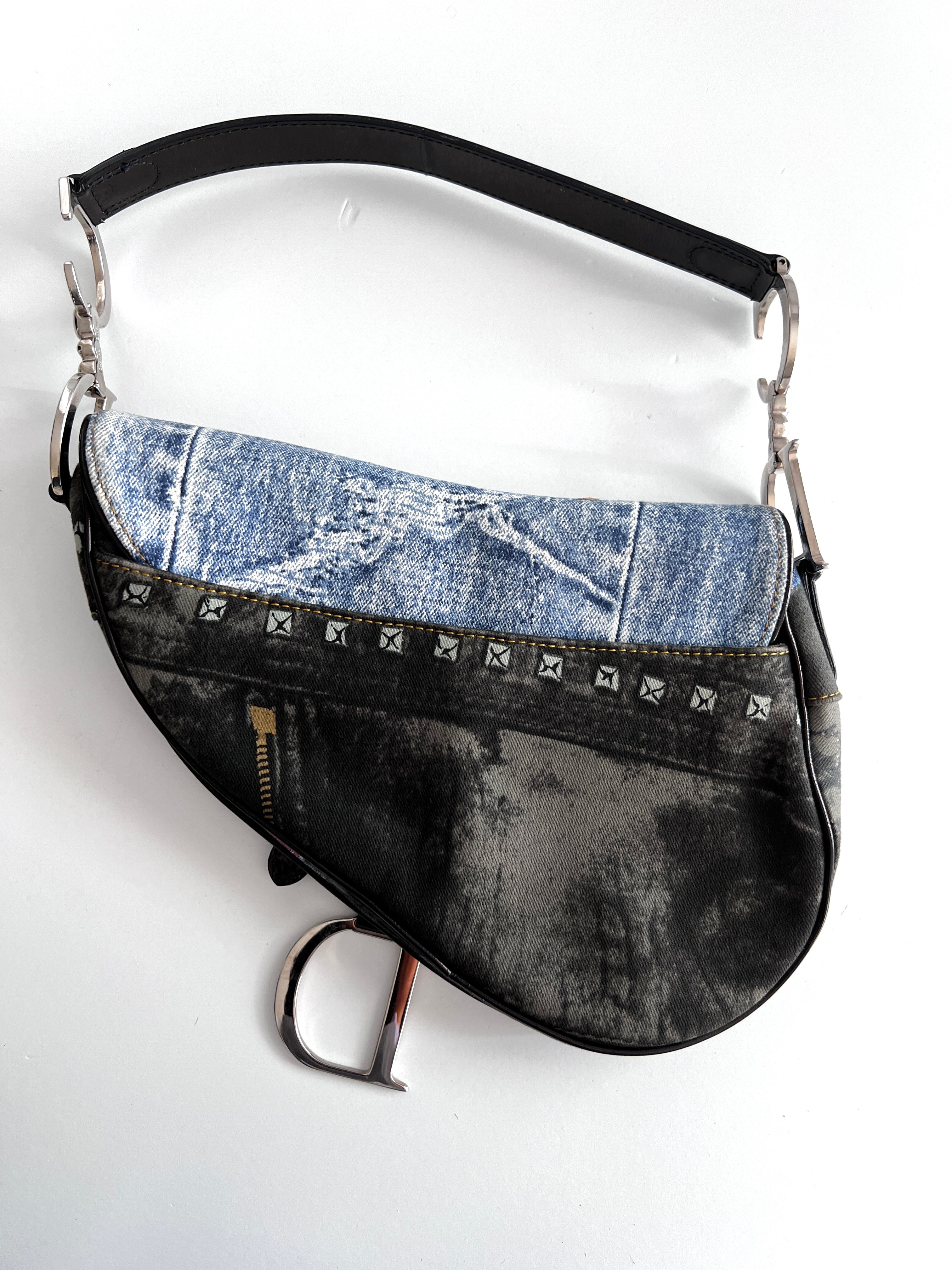 Authentic Dior Certified Denim Saddle Bag - Luxury Designer Crossbody Purse for Women | Perfect for Casual Outings, Date Nights & Travel Accessories