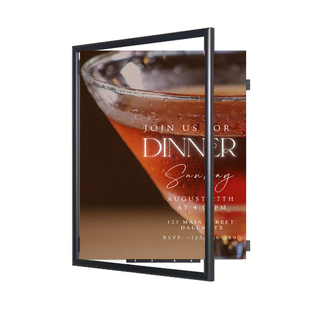 30x40 Poster Frame - SwingFrame Wide Face Metal Display with Swing Open Design - Perfect for Home Decor, Office Art, and Gallery Exhibitions
