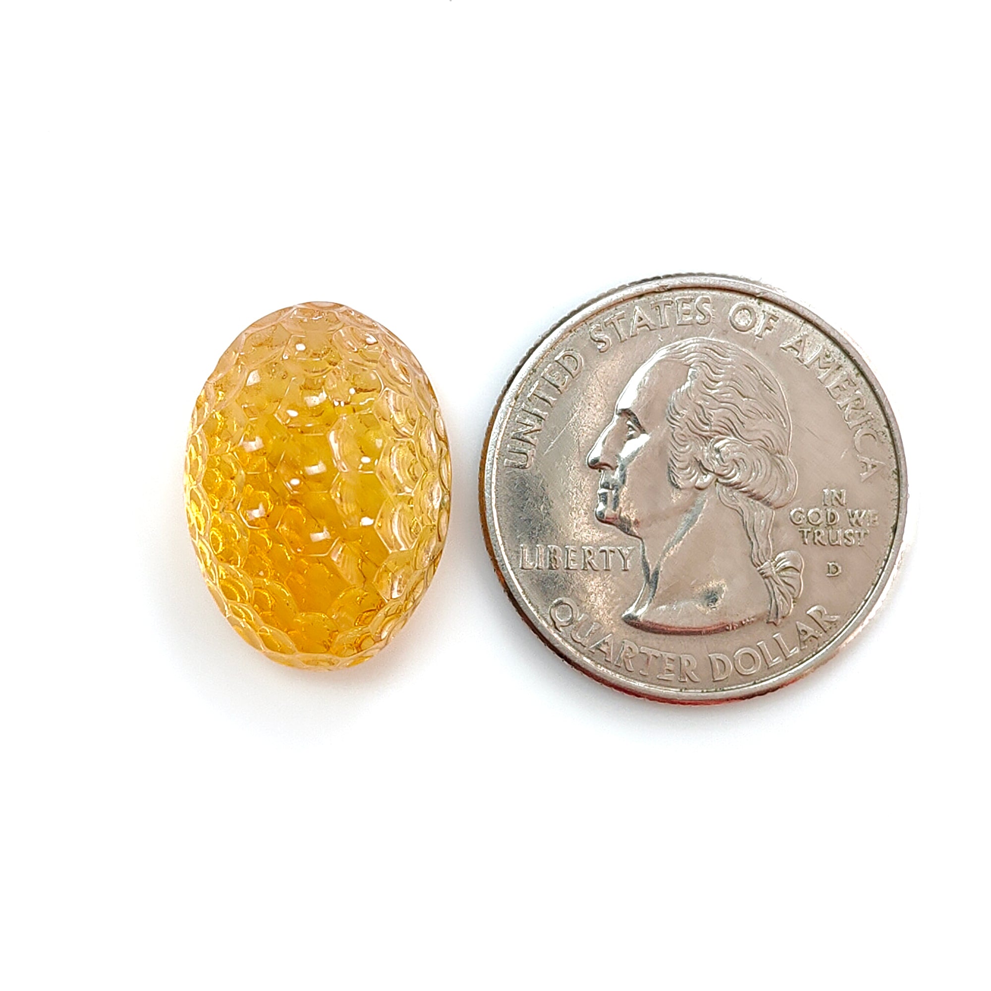 Natural Untreated Yellow Citrine Gemstone Oval Carving - Handcrafted Jewelry Making Stone for Necklaces, Rings & Pendants | Healing Crystal for Meditation & Energy Work