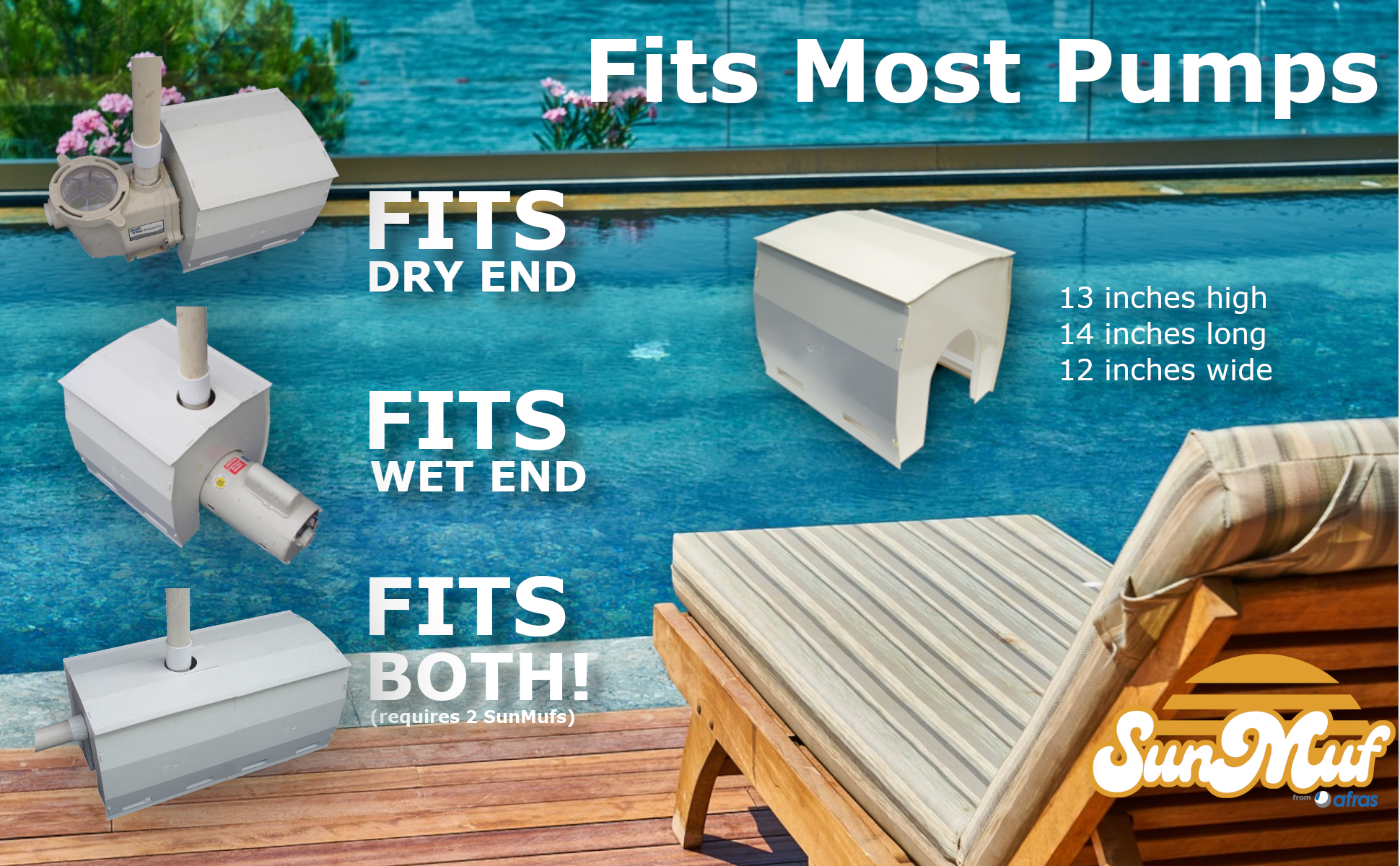 SunMuf Pool Pump Cover - Noise Reducer & Weather Protector for Inground & Above Ground Pools - Perfect for Backyard, Garden & Poolside Use