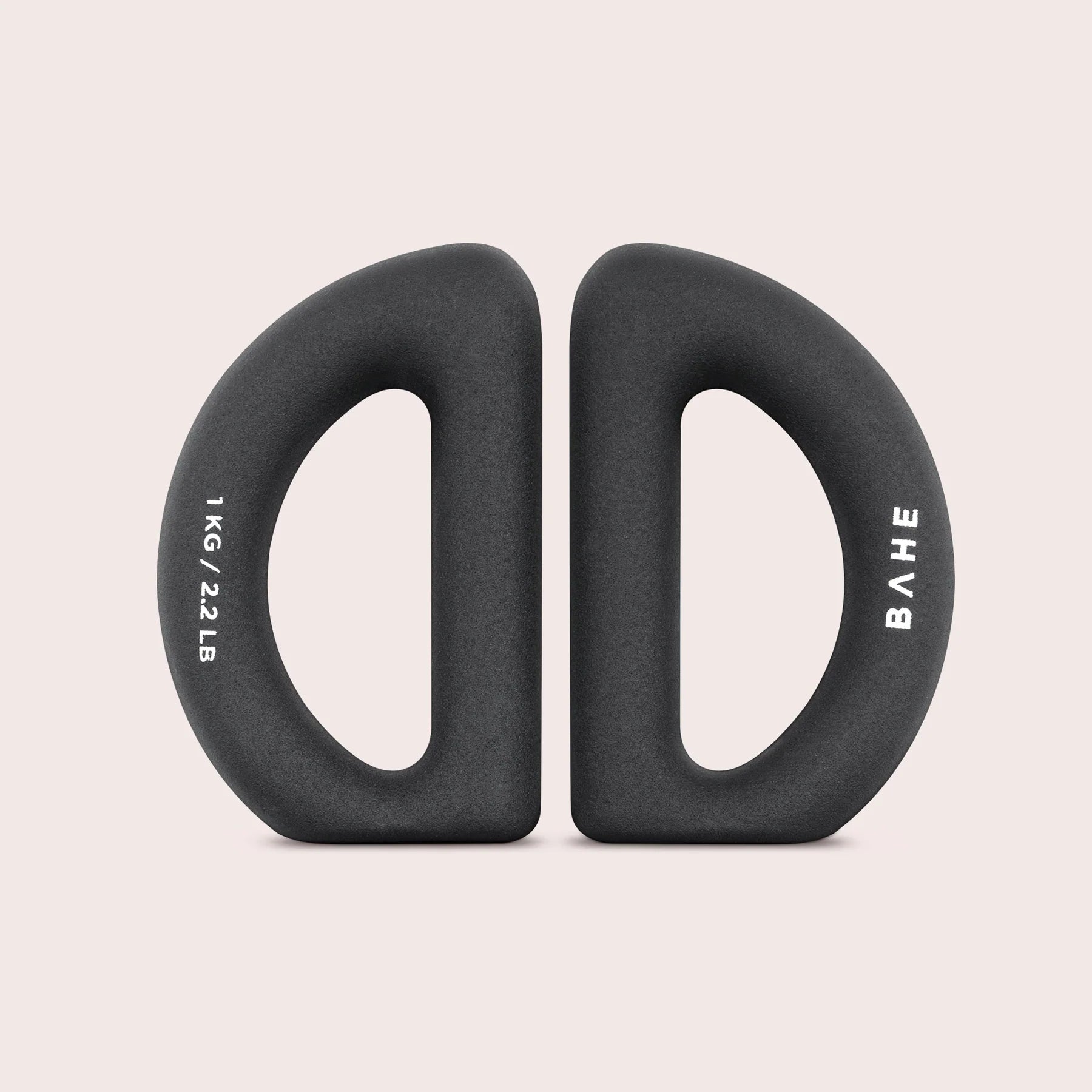 BAHE Halo Weight 1KG Pair (15x9cm) - Premium Anthracite Dumbbells for Home Gym, Strength Training & Fitness Workouts - Perfect for Weightlifting, CrossFit & Muscle Building