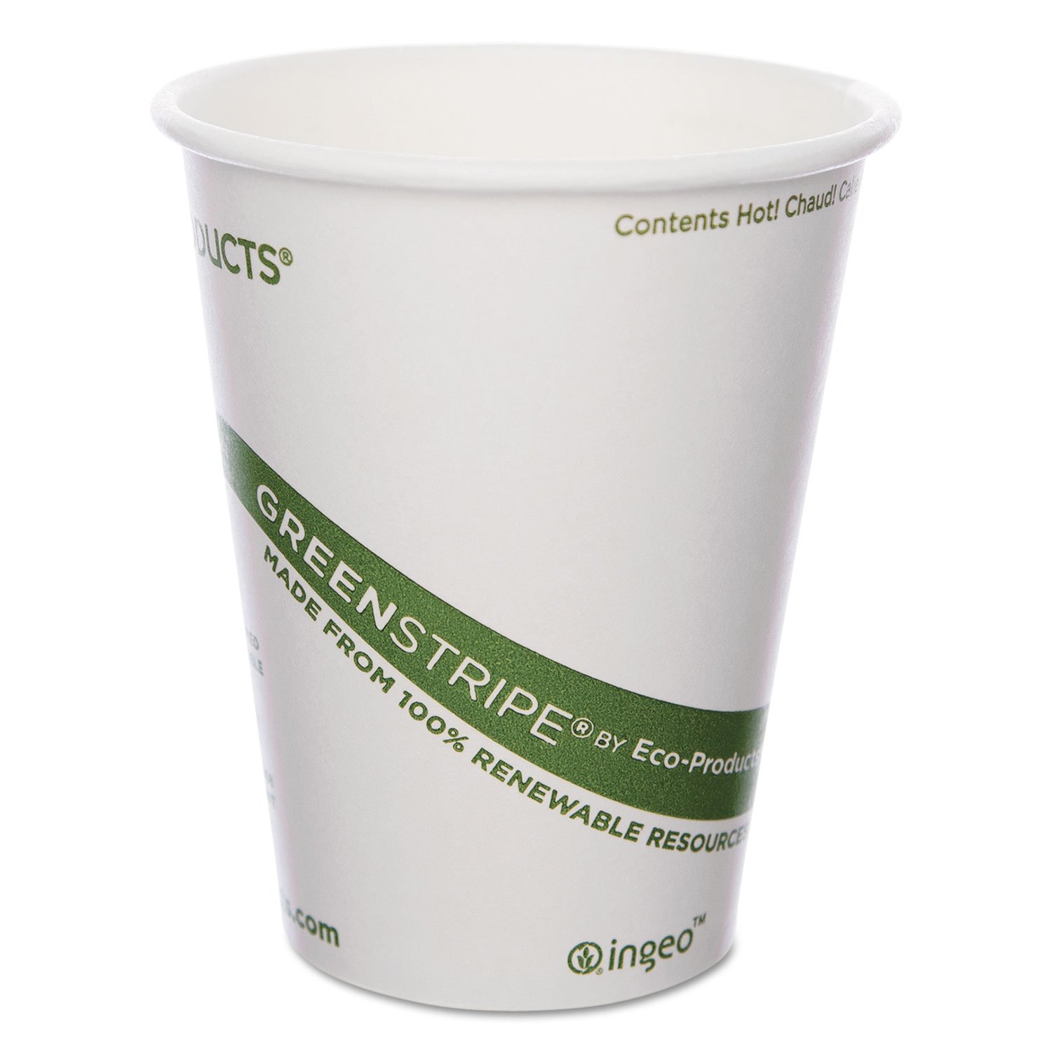 ECO PRODUCTS Compostable 8oz Coffee Cups - 1000 Count Case, White Single Wall Hot Paper Cups with Plant-Based PLA Lining | Biodegradable & Eco-Friendly | Perfect for Coffee Shops, Offices, and Events
