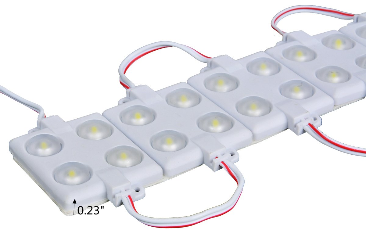 12V 40 LED White Waterproof Interior Van Lights with Projection Lens - Perfect for LWB Vans, Boats, Caravans, Trailers & Ceiling Lighting - Ideal for Camping, Road Trips & Nighttime Vehicle Illumination