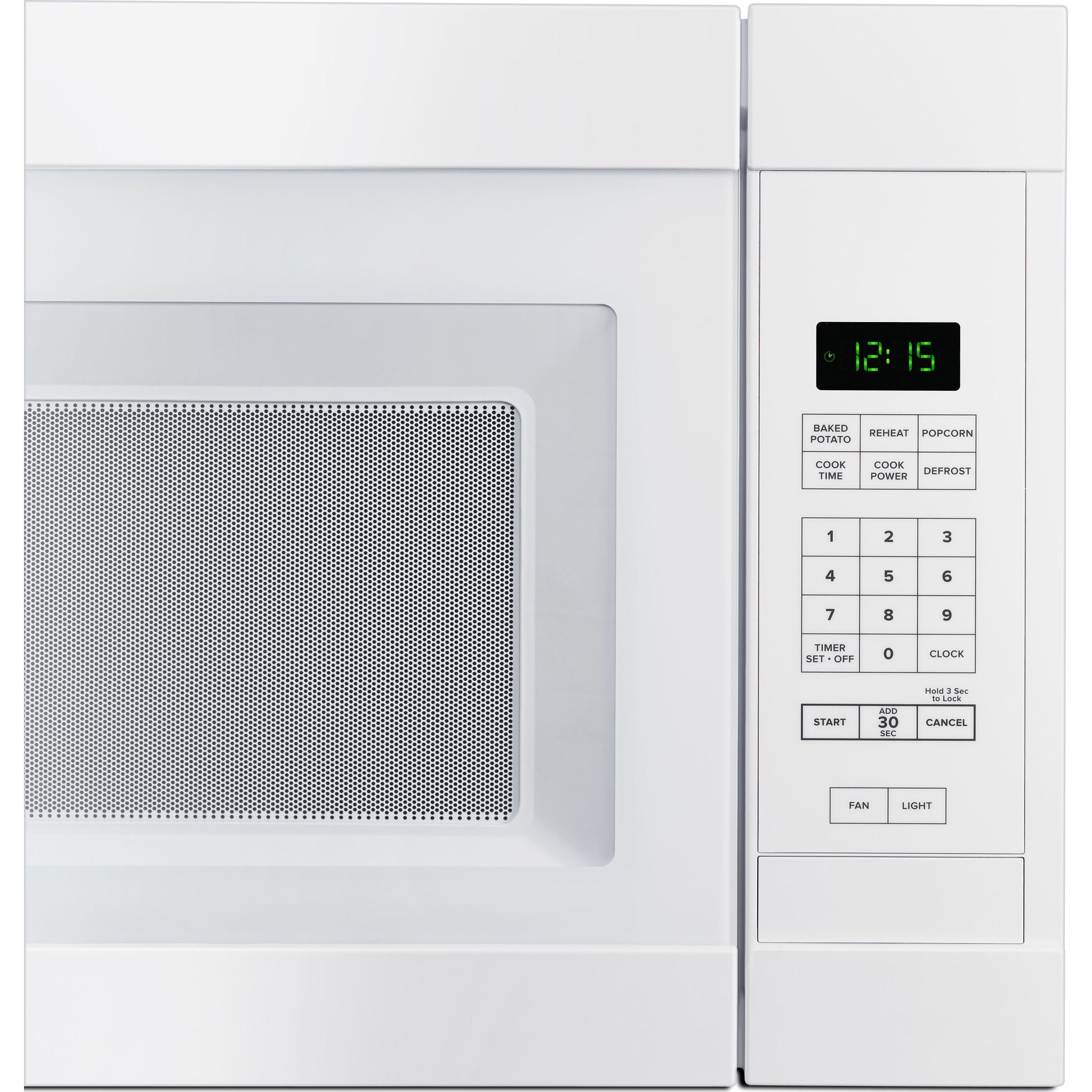 Amana YAMV2307PFW Over the Range Microwave - 1.6 cu. ft. White Built-in Microwave Oven with 1000W Cooking Power & Exhaust Fan - Perfect for Kitchen Remodeling & Space-Saving Installation
