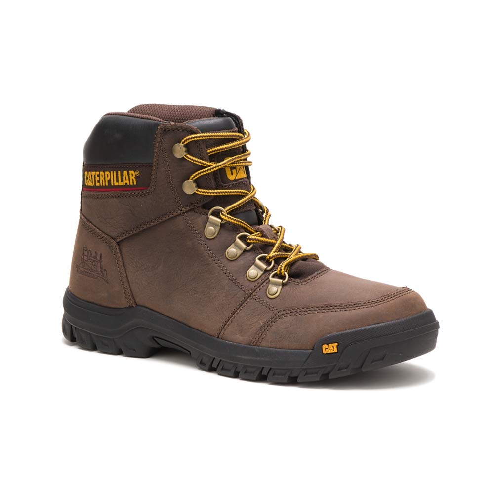 Cat Footwear Men's Outline Soft Toe Work Boot - Durable & Comfortable Safety Shoes for Construction, Hiking & Outdoor Work