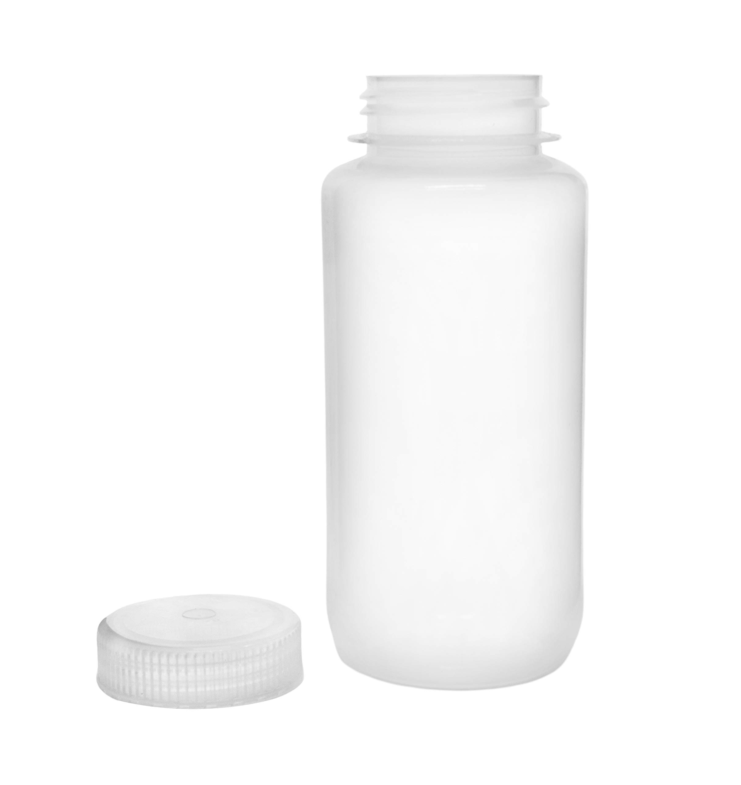 EISCO 12-Pack 500ml Reagent Bottles - Wide Mouth Screw Cap, Durable Polypropylene, Translucent Lab Bottles for Chemistry Experiments & Science Classrooms