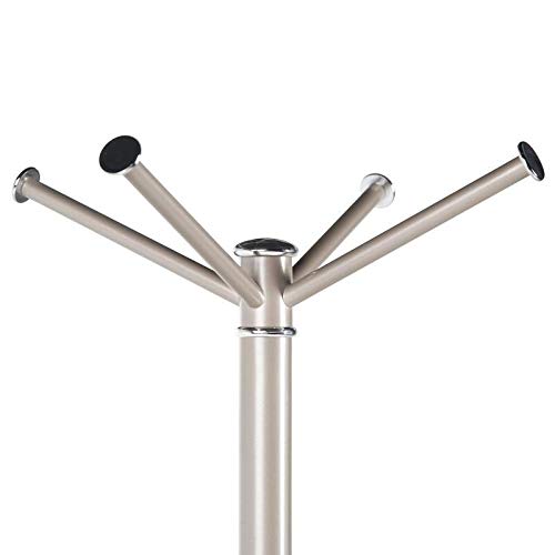 Modern Silver Stainless Steel Umbrella Stand & Coat Rack - Brushed Metal Finish with Hardware - Perfect for Entryway, Porch, and Mudroom Organization