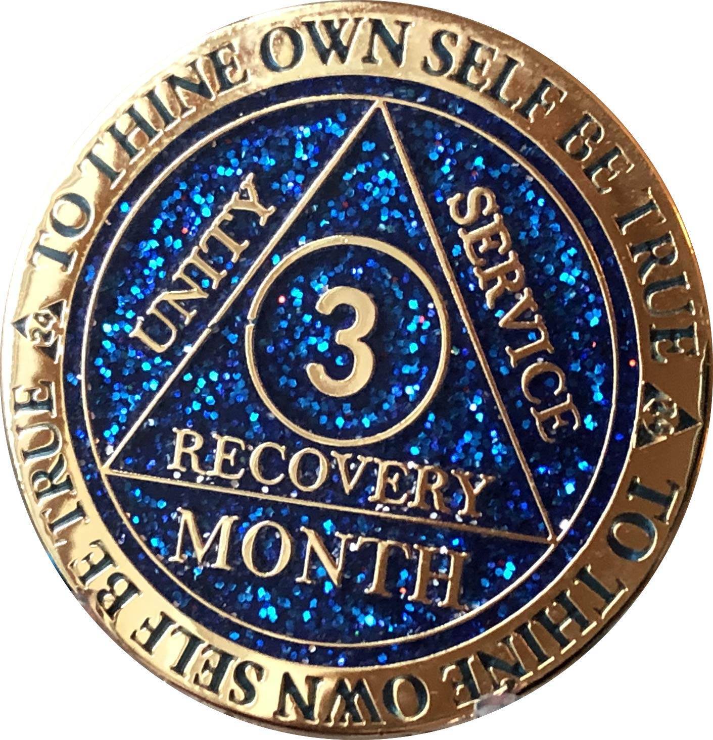 Month AA Medallion Reflex Glitter Gold Plated Chip - Elegant Jewelry for Parties, Gifts & Special Occasions