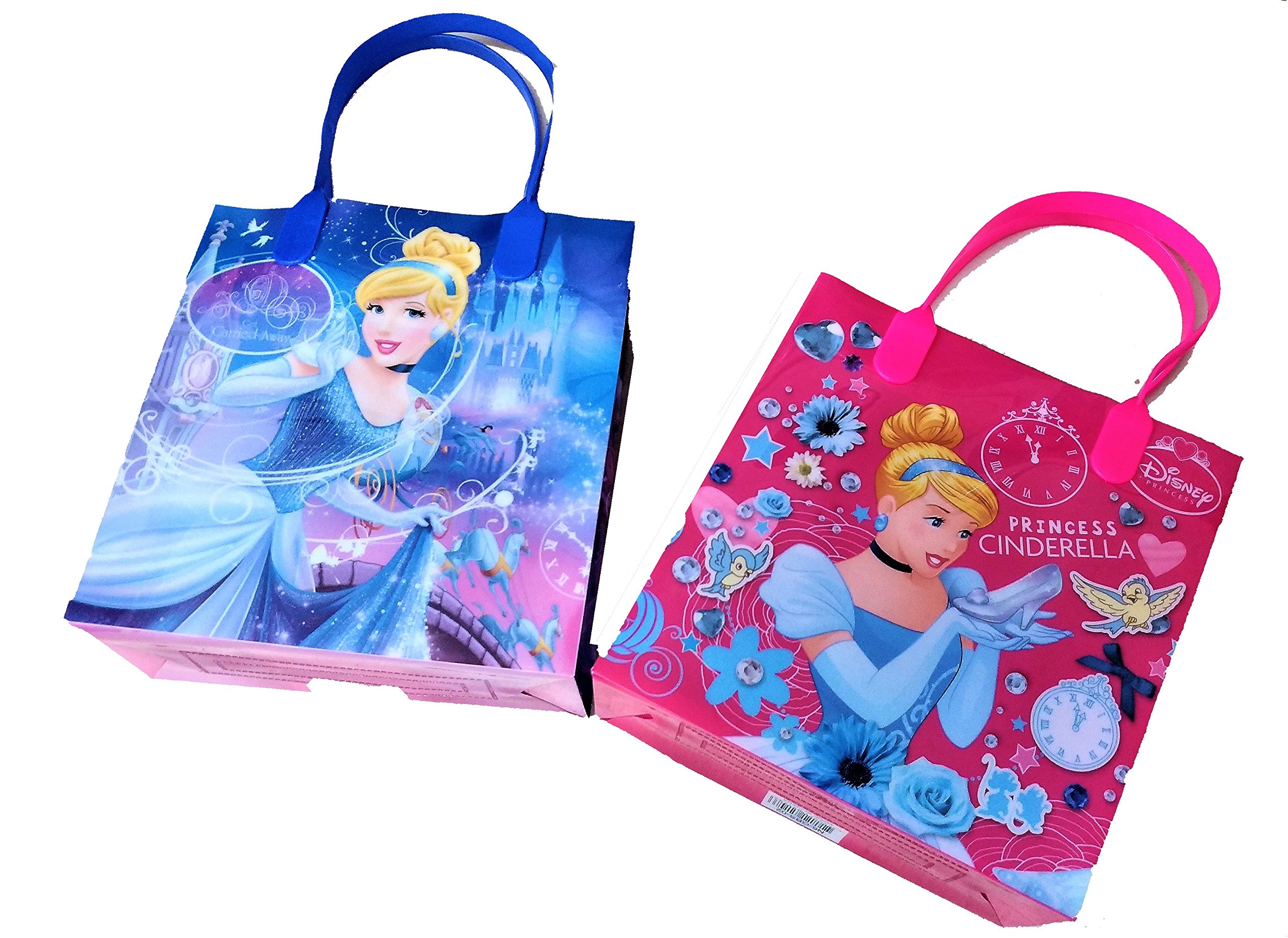 Disney Cinderella Licensed Reusable Party Favor Bags - 12 Pack Small Gift Bags for Birthday Parties, Baby Showers & Wedding Favors - Official Disney Merchandise
