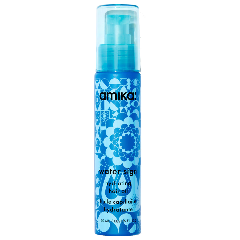 Amika Water Sign Hydrating Hair Oil for Dry & Damaged Hair - 1.69 oz | Nourishing Treatment with Argan Oil | Perfect for Daily Hydration & Heat Styling Protection