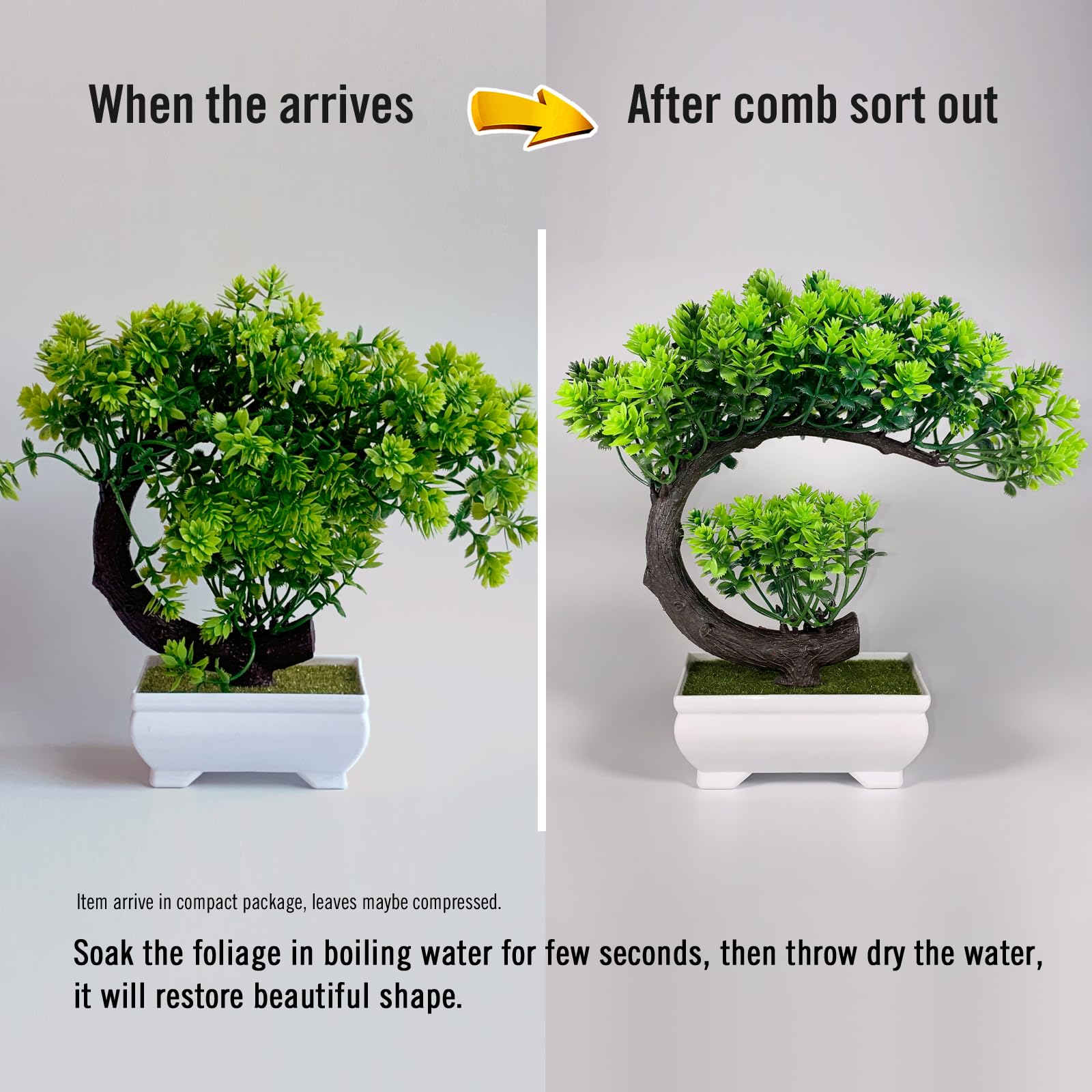 Small Artificial Plants Greenery Desktop Bonsai - 8.5