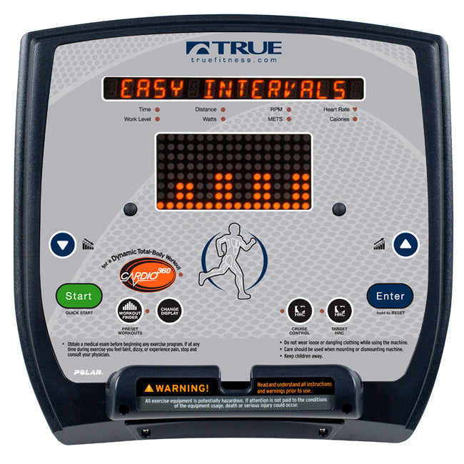 TRUE Fitness M30 Elliptical Trainer - Low Impact Cardio Machine for Home Gym, Full Body Workout Equipment with LCD Display | Perfect for Small Spaces & Apartment Workouts
