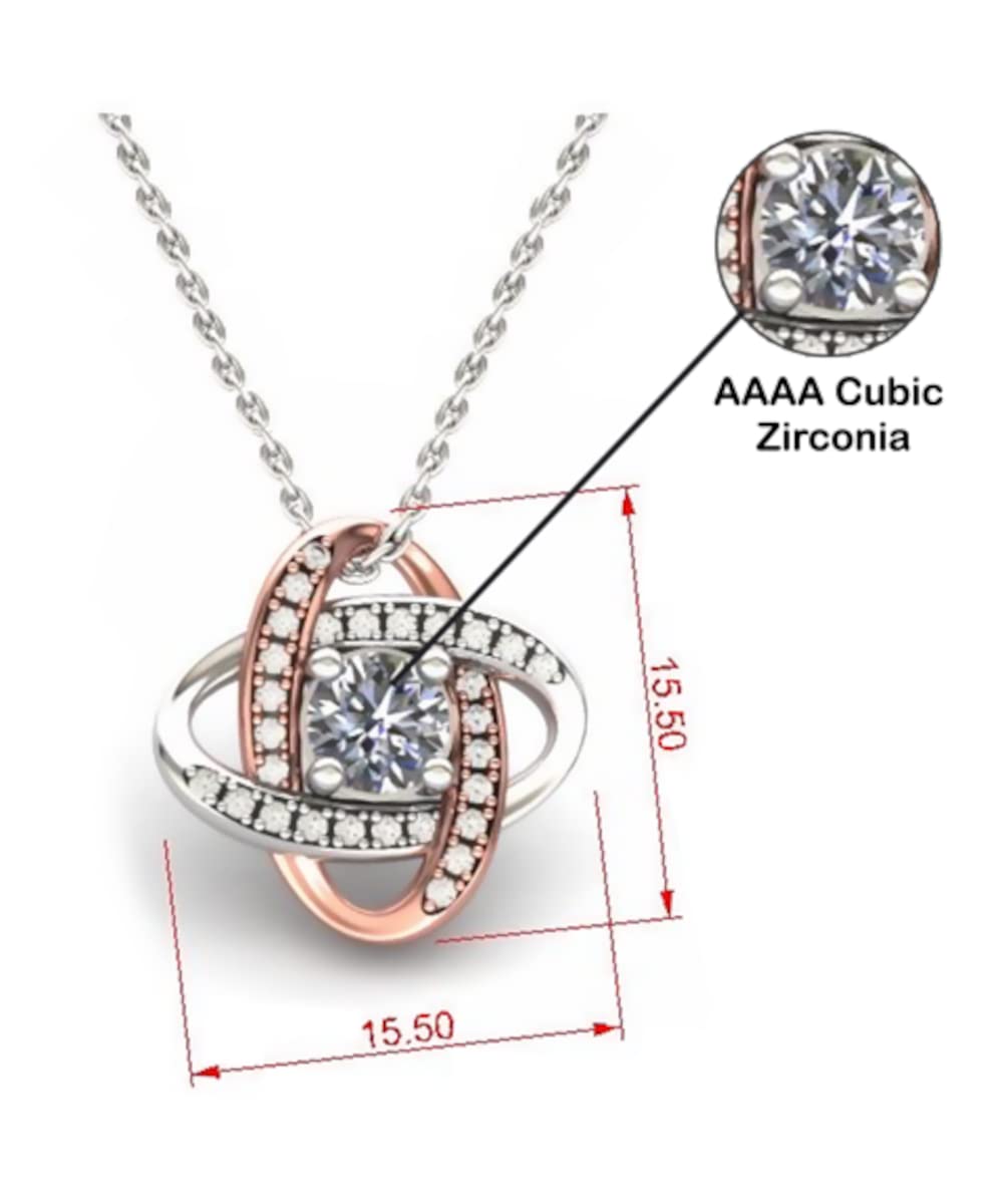 Rose Gold Love Knot Necklace for Women - Elegant Teacher Gift with Luxury Box | Perfect for Mother's Day, Valentine's Day & Anniversary Gifts | Symbol of Selfless Devotion & Love