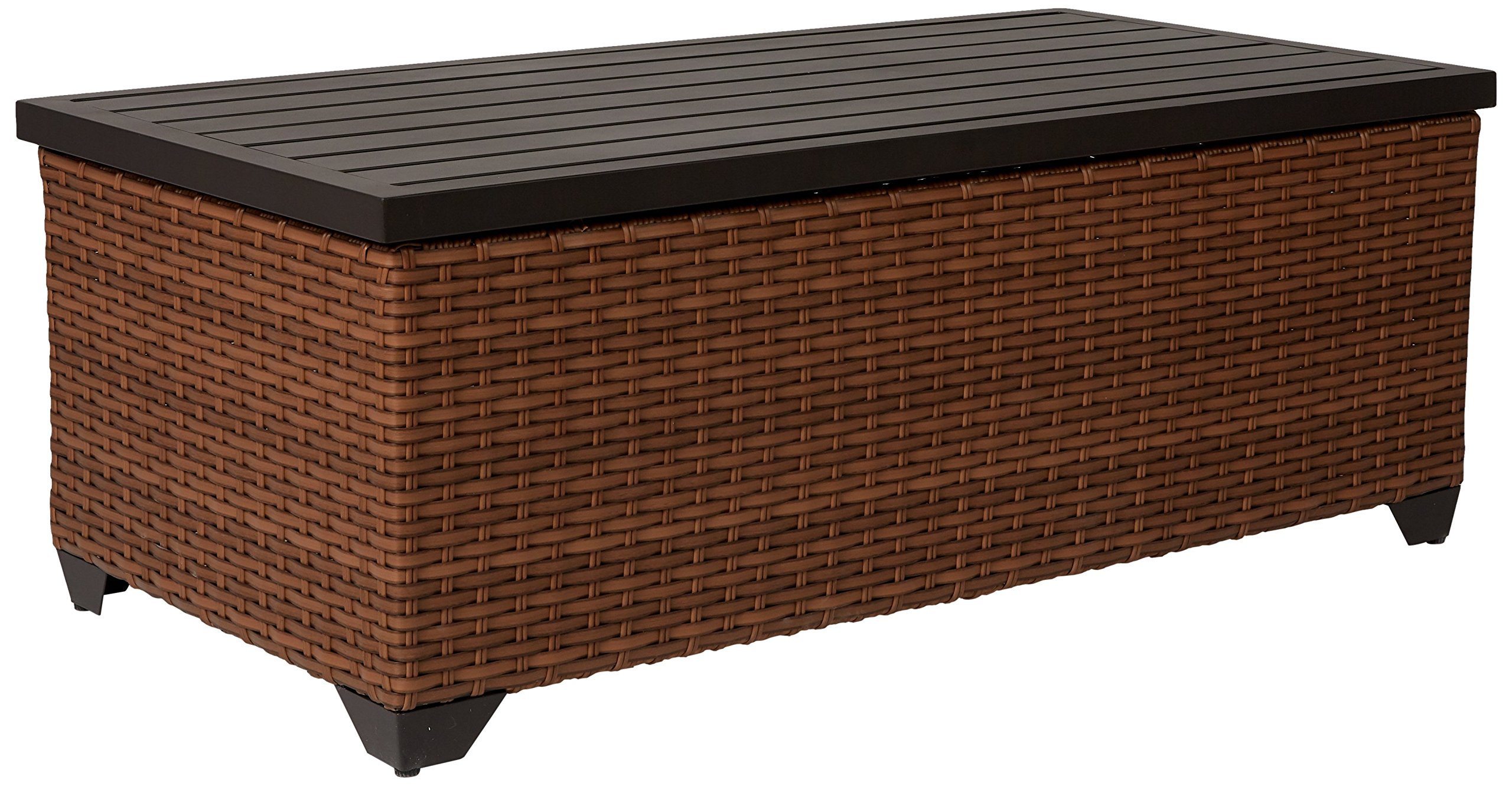 TK Classics Laguna Storage Coffee Table - Caramel Finish, Lift-Top Ottoman with Hidden Storage, Perfect for Living Room, Bedroom & Small Spaces