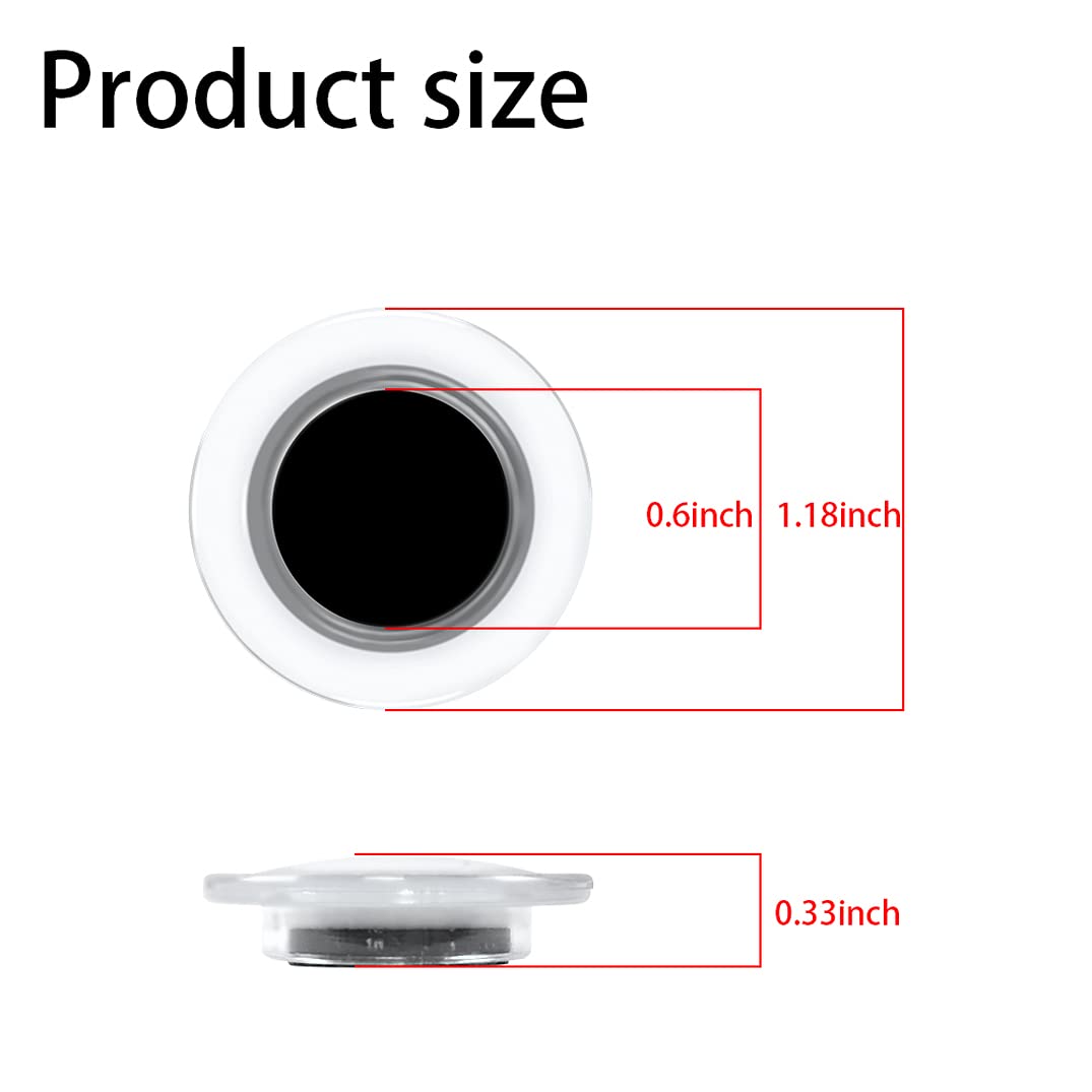 50 Pack 1.2 Inch Round Whiteboard Magnets - Strong Clear Dry Erase Board Magnets for Fridge, Office, School & Home - Perfect for Organizing Notes, Photos & Documents on Whiteboards, Refrigerators & Metal Surfaces