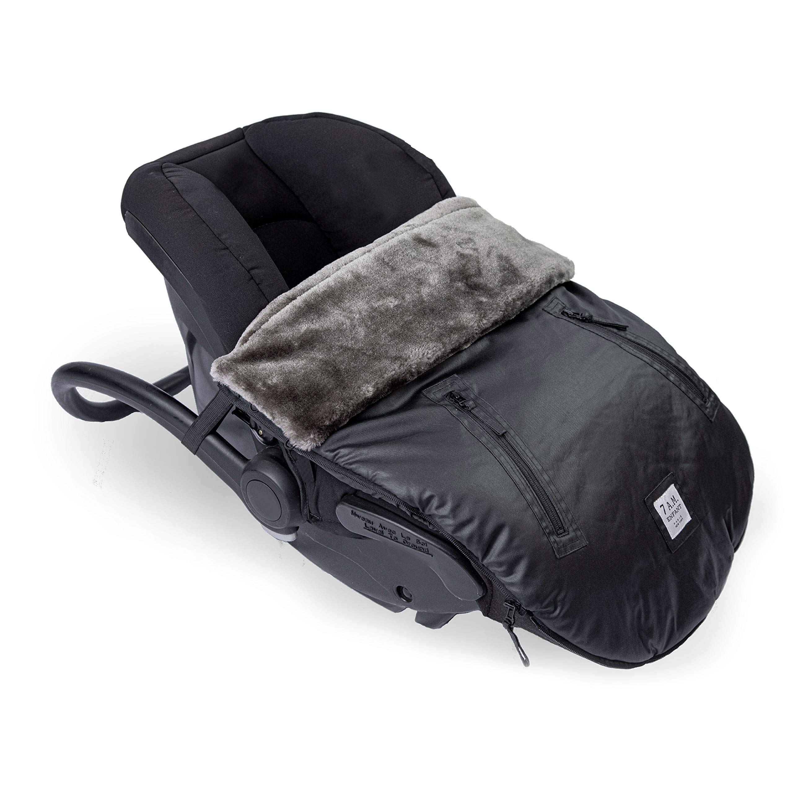 7AM Enfant Universal Footmuff - Waterproof Winter Bunting Bag for Baby Strollers & Car Seats, Soft Micro-Fleece & Plush Lined for Boys & Girls | Perfect for Cold Weather Outings, Shopping & Travel | WaxedPOD