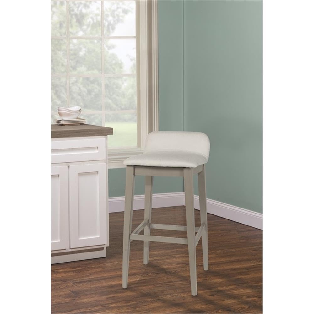 Home Square Furniture Non Swivel Counter Height Bar Stools Set of 2 - Modern Kitchen Island & Breakfast Nook Seating for Home & Restaurant Use
