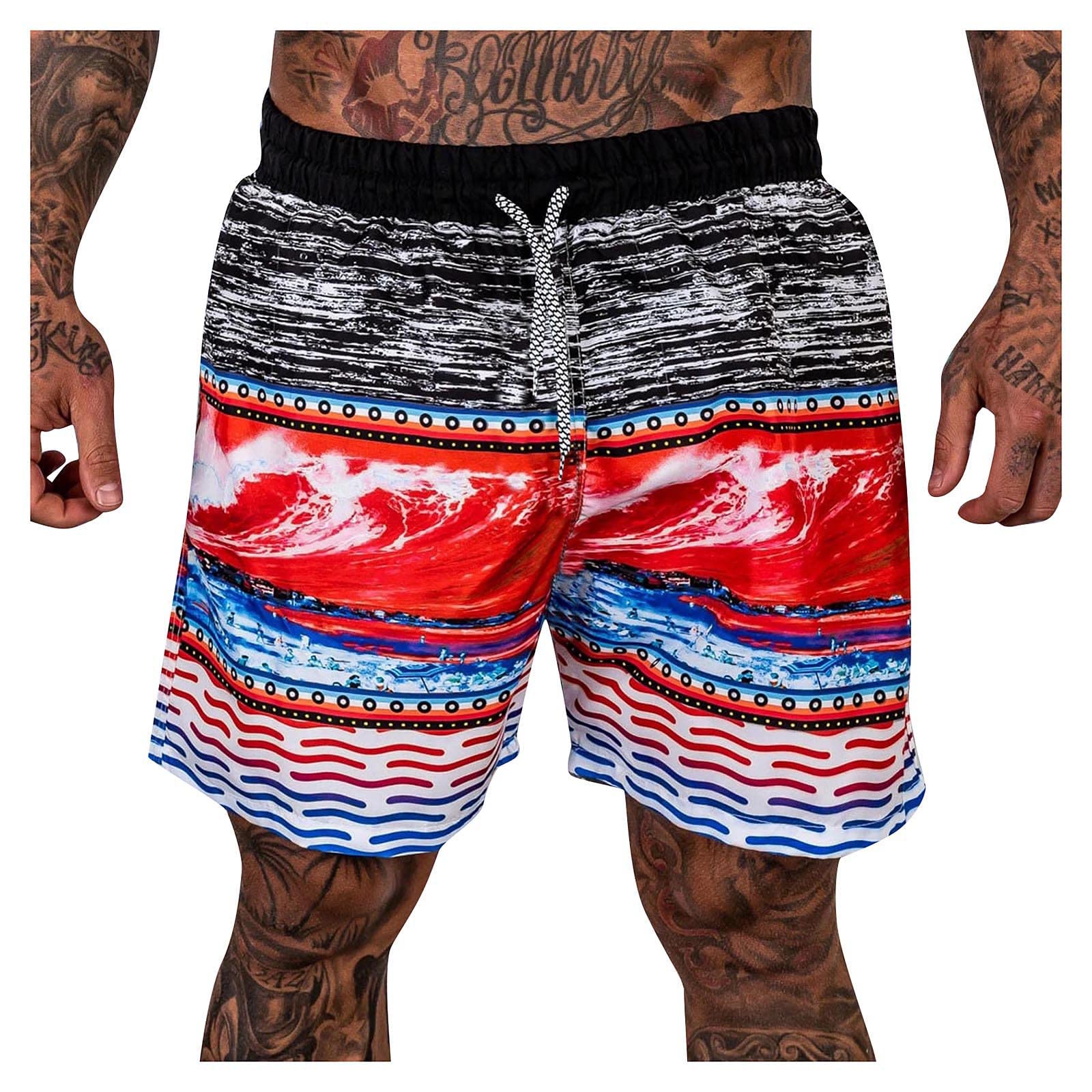 **TWGONE Men's Quick Dry Swim Shorts - Beach, Surfing, Swimming & Running Shorts with Drawstring - Perfect for Pool, Gym & Outdoor Activities**