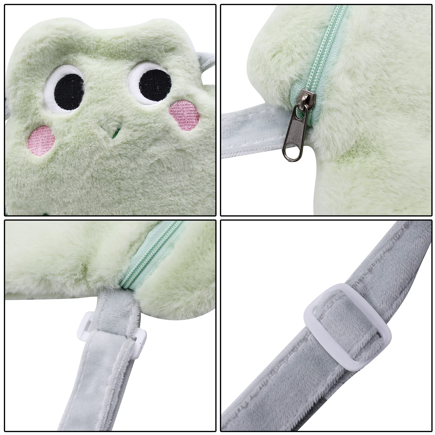 Adorable Cartoon Crossbody Purse - Plush Animal Shoulder Bag for Women & Girls, Fluffy Messenger Satchel Handbag - Perfect for School, Travel & Daily Use