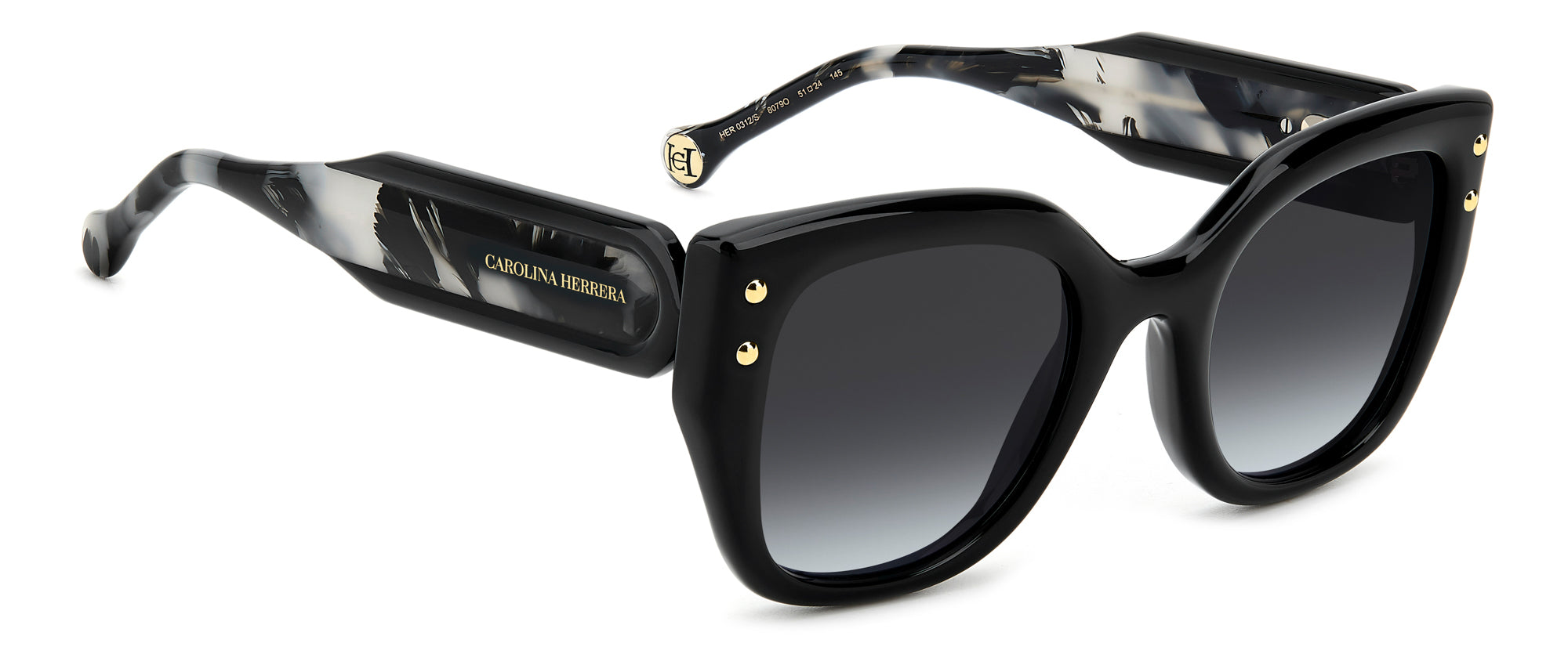 Carolina Herrera HER 0312/S Women's Luxury Sunglasses - UV Protection, Polarized Lenses for Driving, Beach & Outdoor Fashion Accessories