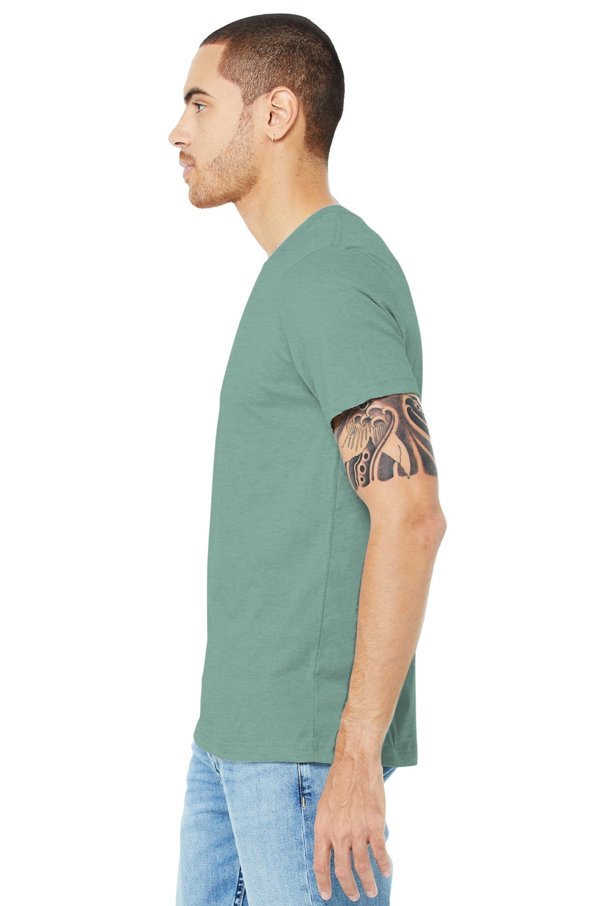 Bella Canvas Unisex Jersey T-Shirt - Soft Cotton Short Sleeve Tee for Men & Women in Heather Dusty Blue | Perfect for Casual Wear, Layering & Everyday Outfits | Marx Optical