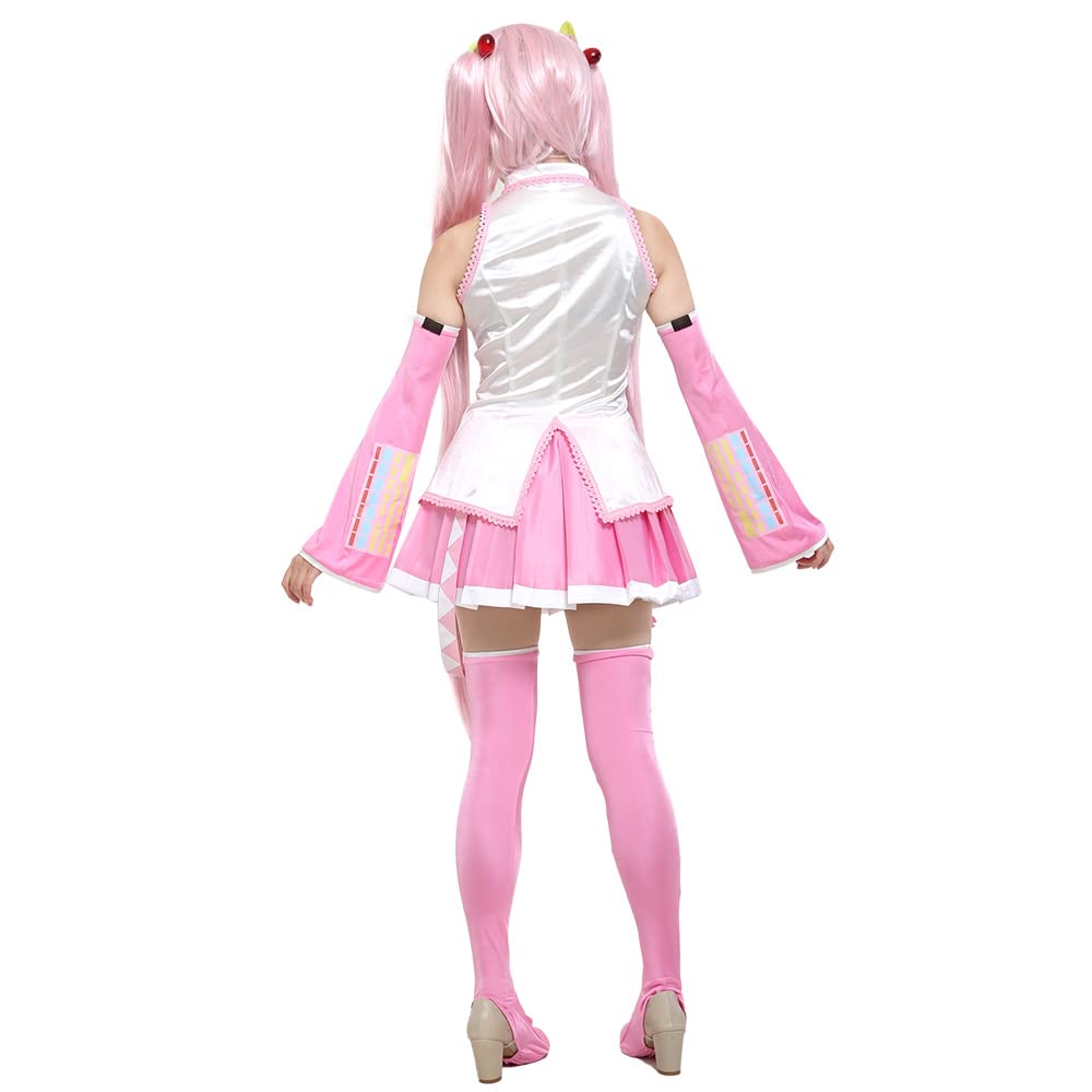 Haikyuu Anime Pink Cosplay Dress for Women - Complete Set with Socks & Hair Pins | Halloween Costume, Anime Convention Outfit, Cosplay Party Dress