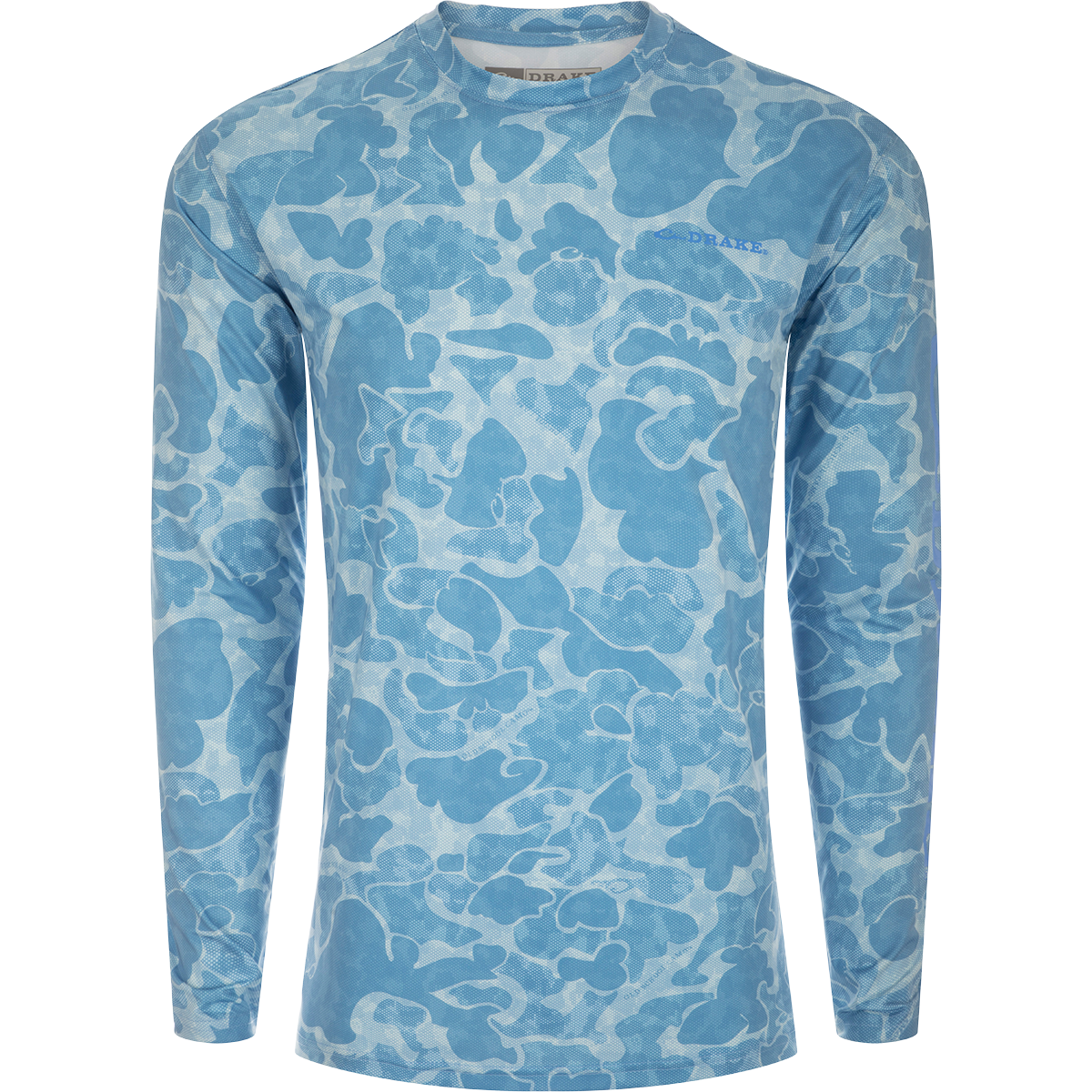 Long Sleeve Performance Crew Print T-Shirt for Men - Moisture Wicking Athletic Shirt with Stylish Design - Perfect for Gym, Running & Outdoor Activities