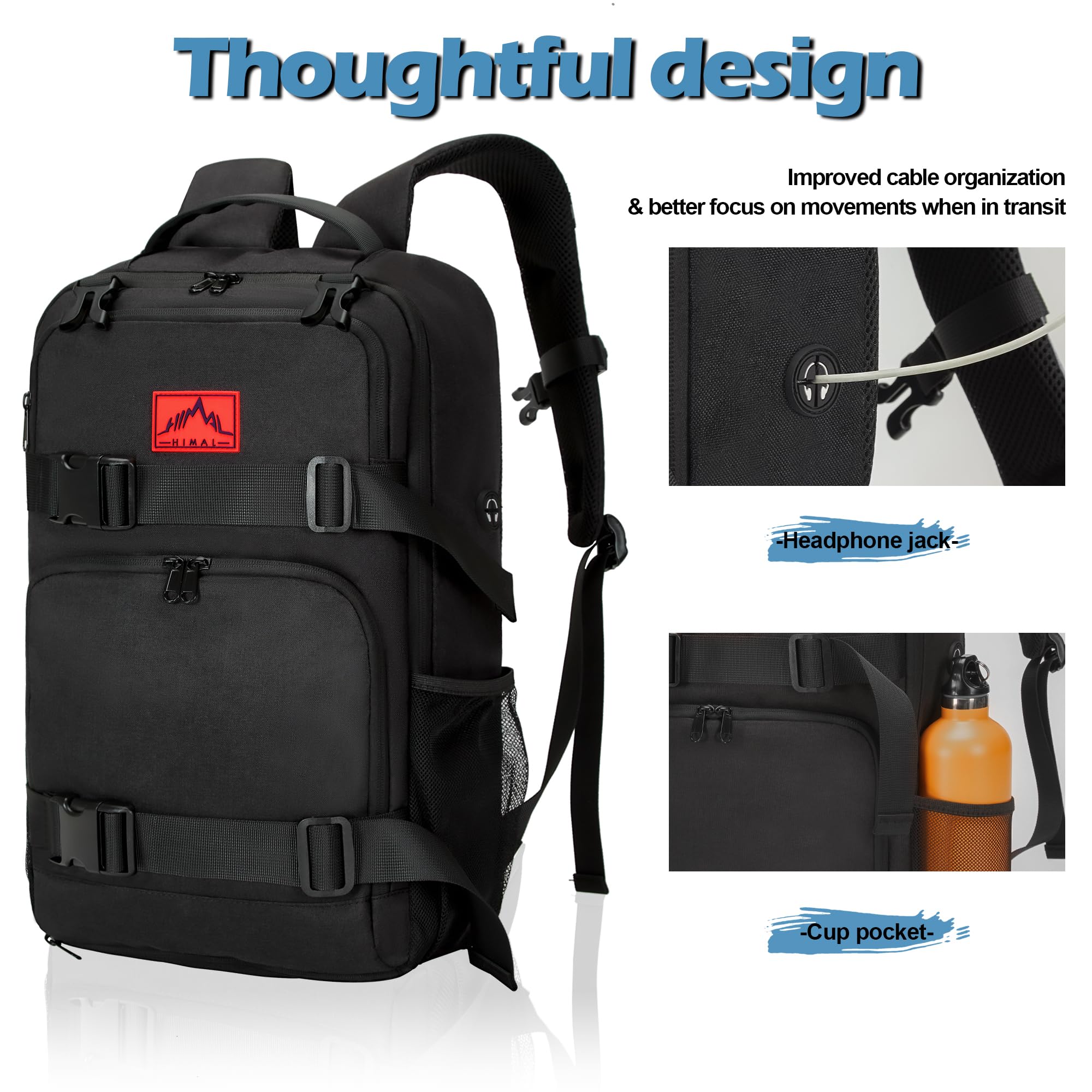 Skateboard Backpack for Laptop & Sports - Men & Women
