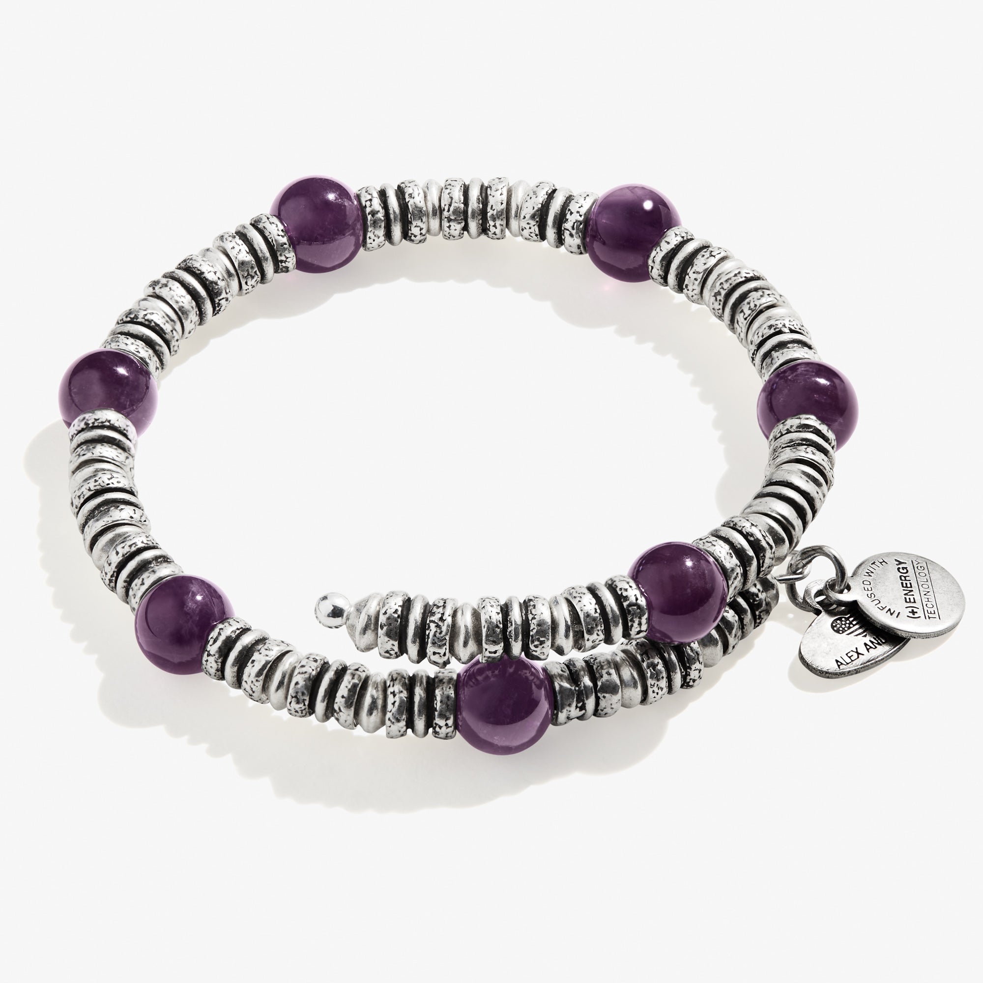 Amethyst Beaded Wrap Bracelet for Women - Natural Stone Healing Crystal Jewelry - Perfect for Yoga, Meditation & Spiritual Gifts