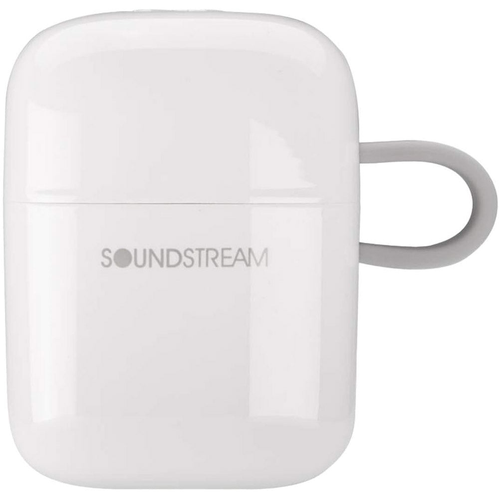 Soundstream h2GO True Wireless Earbuds - Bluetooth 5.0 Earbuds with 24H Playtime, IPX7 Waterproof, Noise Cancelling, Built-in Mic for Running, Gym, Workout & Travel (White)