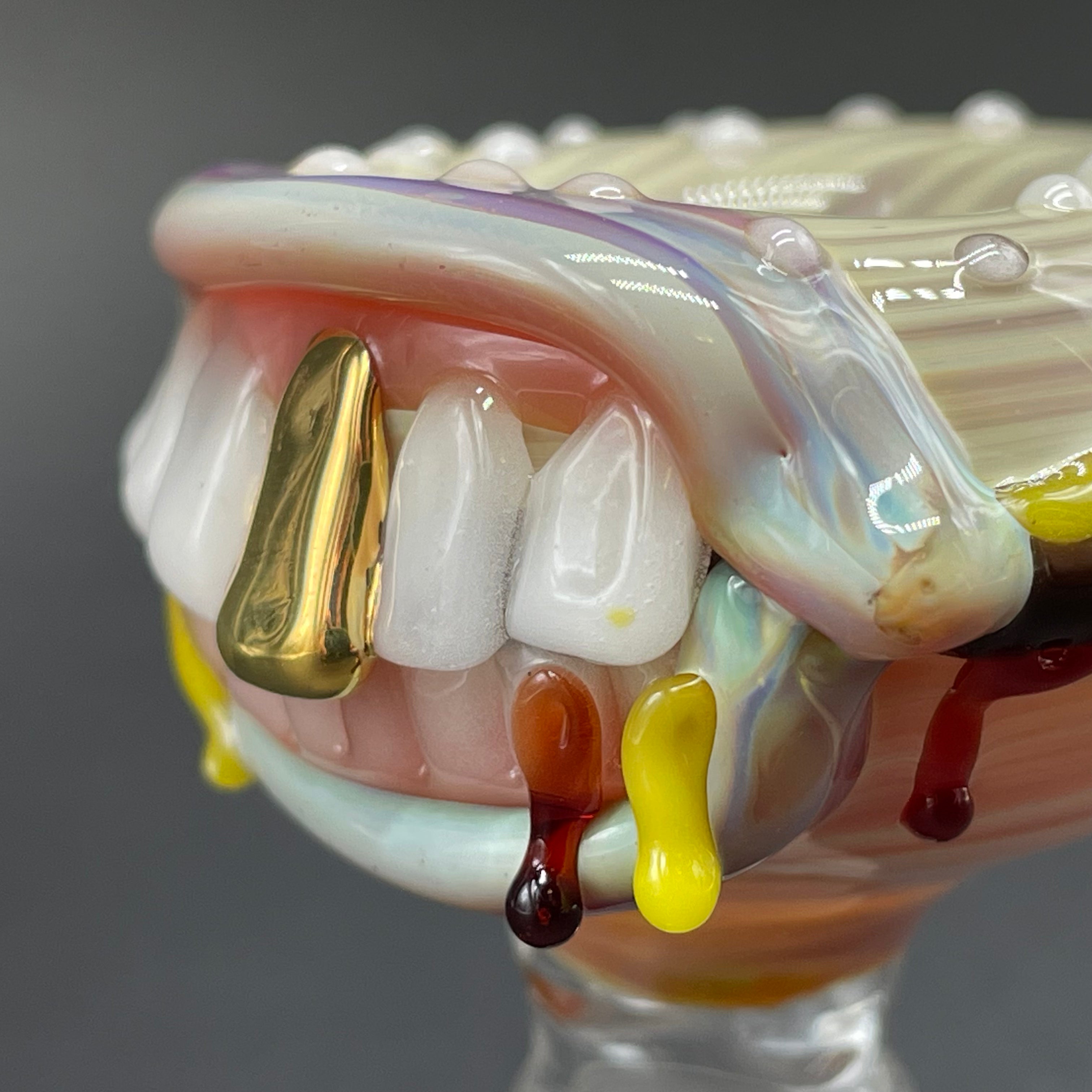 14mm Cheeseburger Glass Slide - Premium Borosilicate Glass Pipe for Smooth Smoking | Perfect for Concentrates, Herbs & Personal Use at Home or On-the-Go