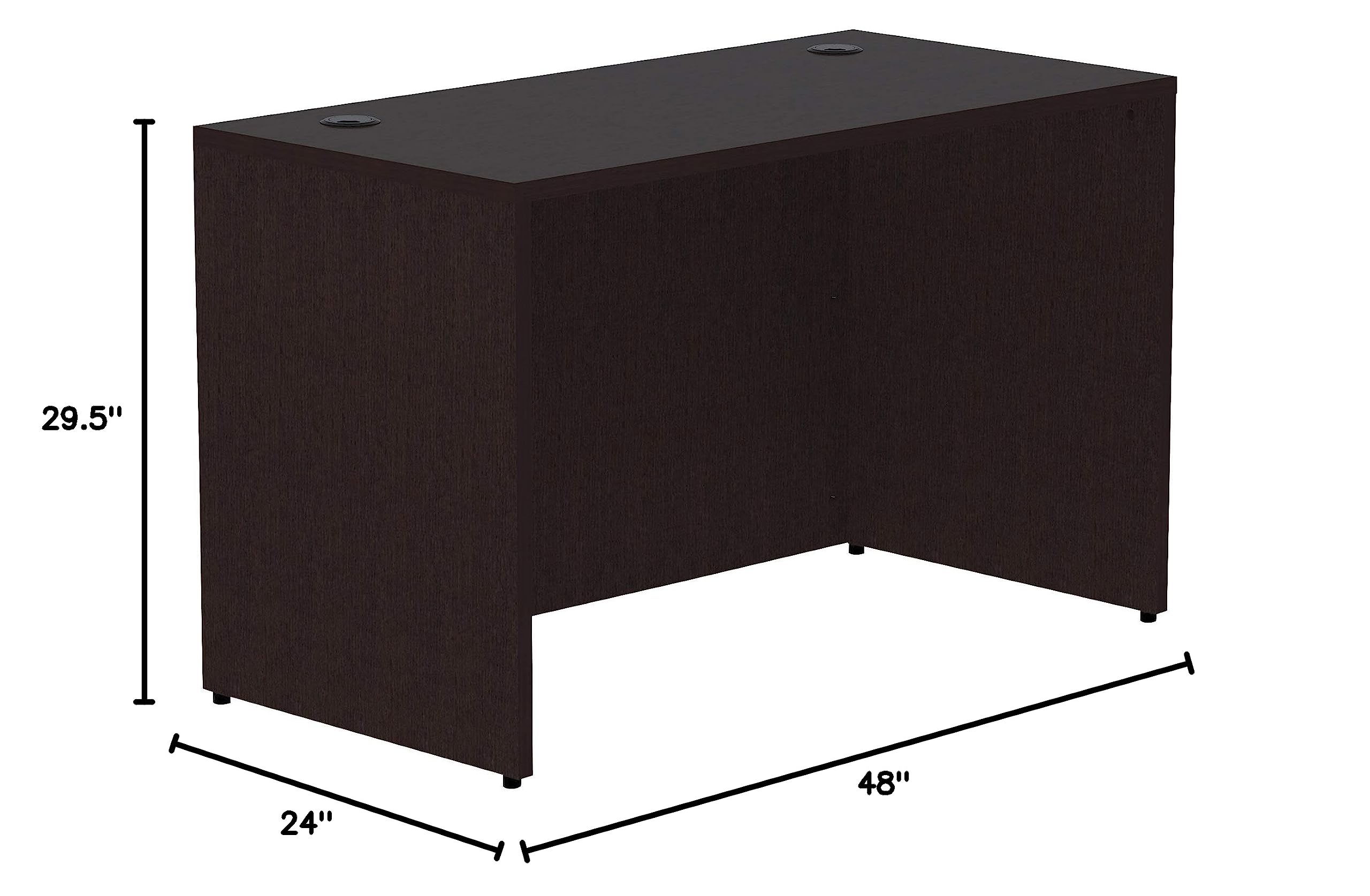 Lorell Essentials Espresso Desk Shell - Home & Office Workspace