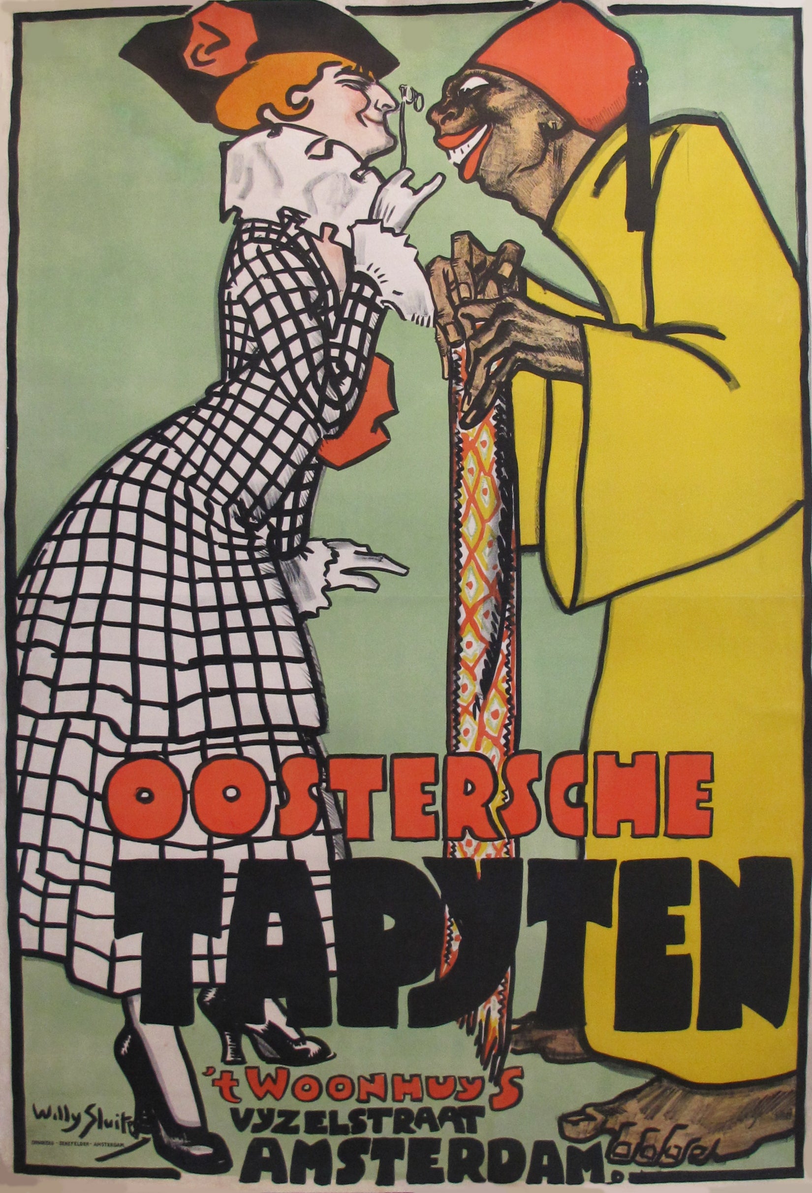 1916 Original Dutch Art Deco Poster - Oosterche Tapyten - Vintage Wall Art for Home & Office Decor