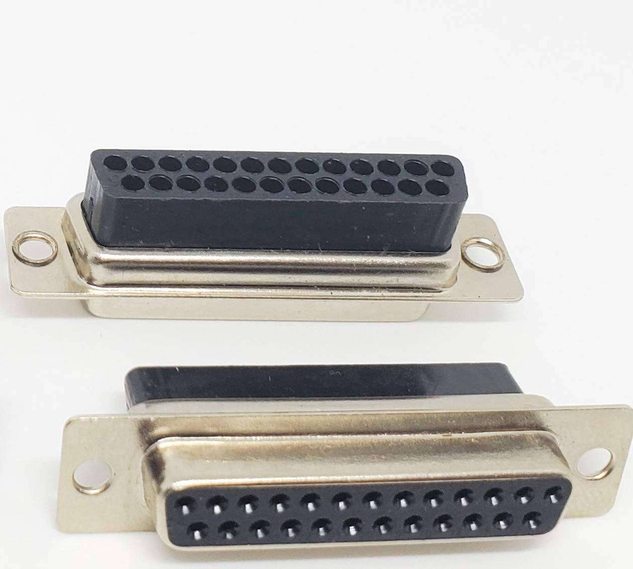 DB25 Female D-Sub Crimp Connector - 50 Pcs Pack, High-Quality No Pin PC Accessories for Industrial and Computer Hardware Applications
