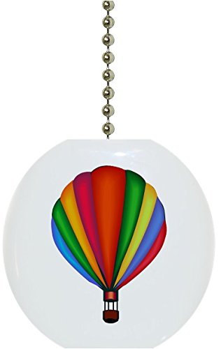 Vintage Hot Air Balloon Ceramic Fan Pull - Decorative Ceiling Fan Light Switch Chain - Perfect for Farmhouse, Boho, and Rustic Home Decor