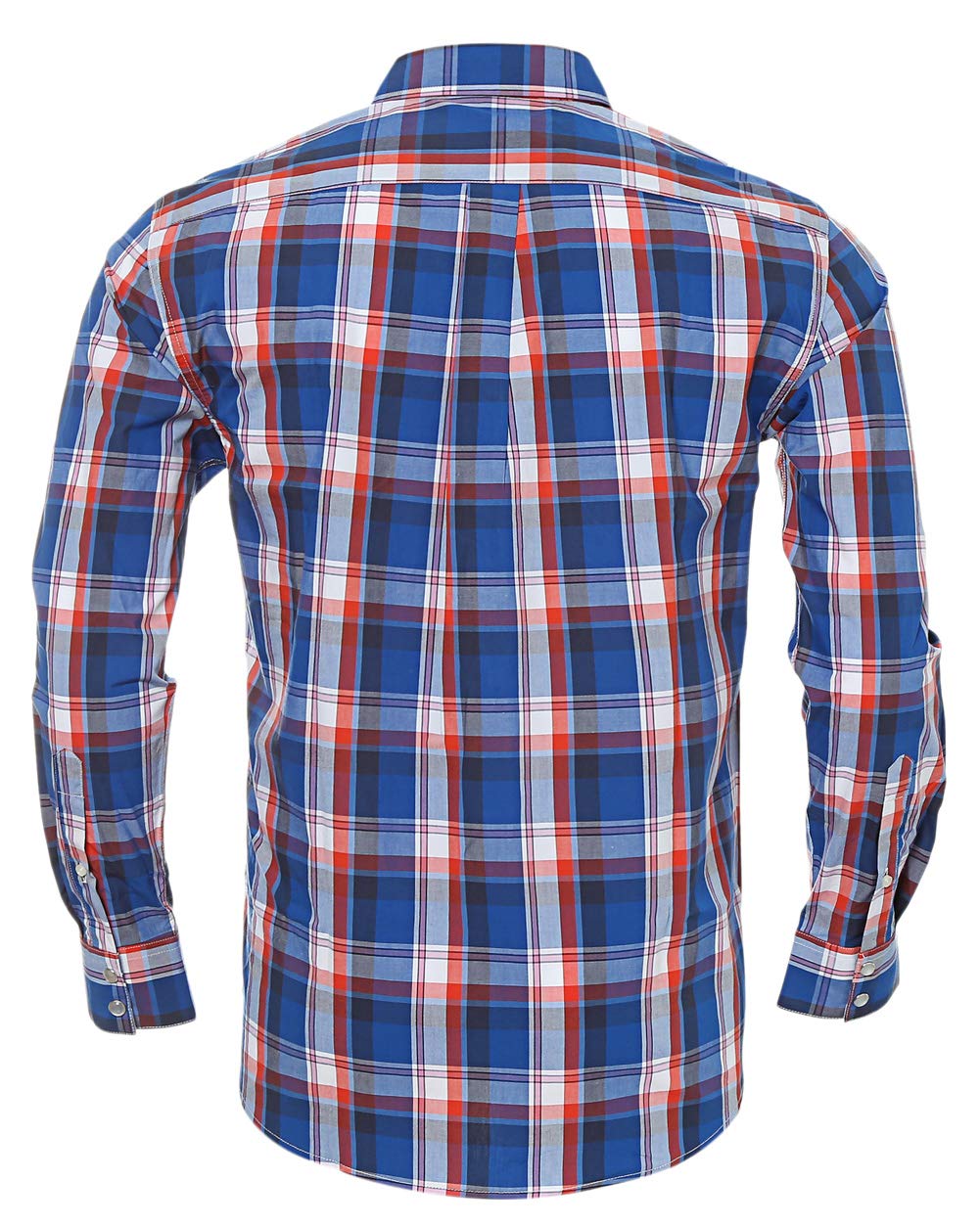 Men's Western Snap Button Plaid Long Sleeve Shirt - Regular Fit Casual Shirt for Cowboy Style, Rodeo, Country Music Festivals & Outdoor Adventures