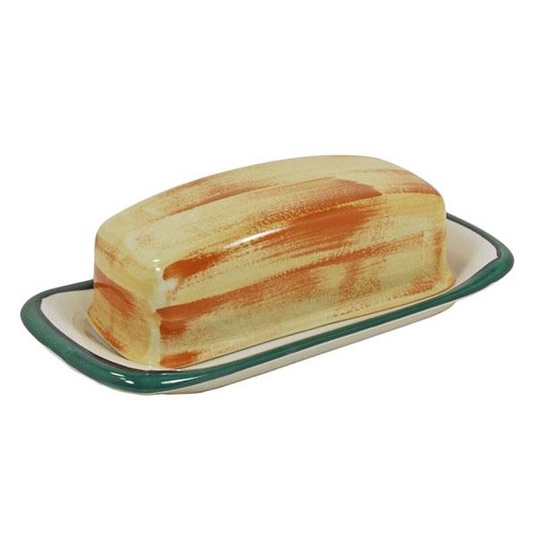 Southwestern Style Ceramic Butter Dish with Lid | Handcrafted Terra Patina Butter Keeper | Perfect for Kitchen, Dining Table, and Rustic Home Decor