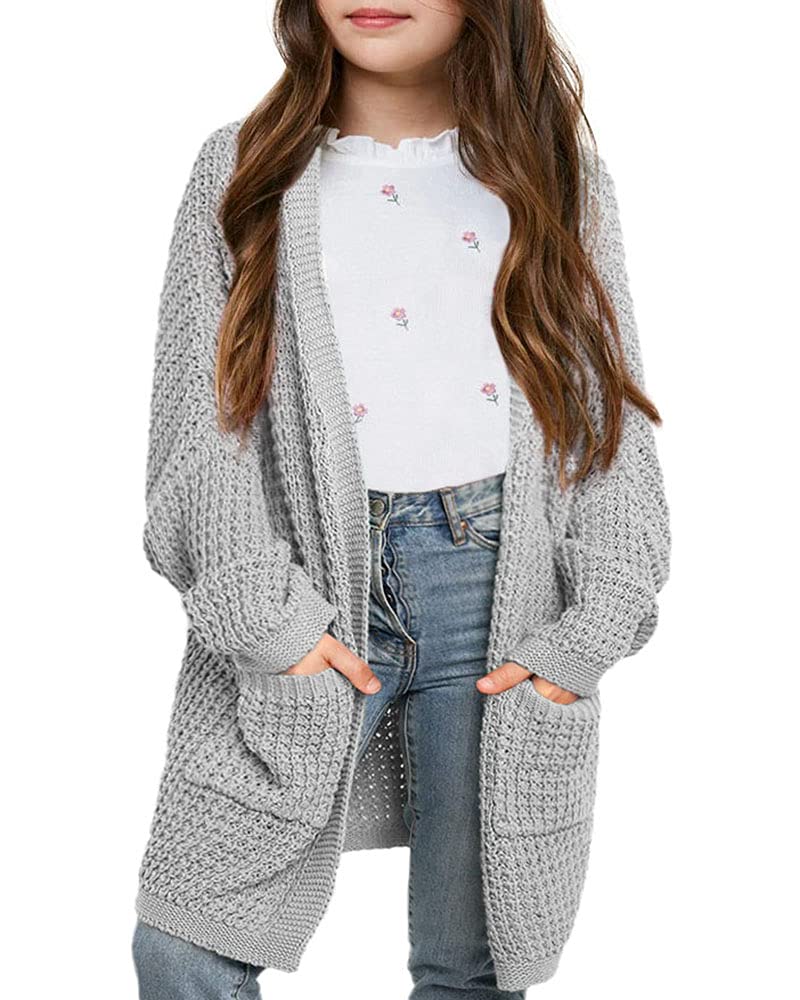 SySea Women's Batwing Long Sleeve Open Front Cardigan - Chunky Knit Sweater Coat with Pockets | Casual Fall & Winter Outerwear for Layering