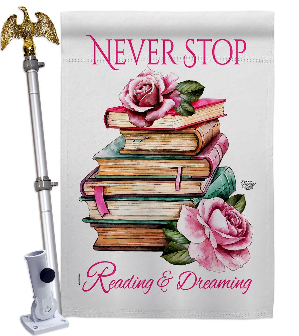 American Made Double-Sided Eagle House Flag - Inspirational Garden & Yard Banner with Positive Messages of Hope, Love & Wisdom | Perfect for Outdoor Decor, Patio Display & Thoughtful Gifting