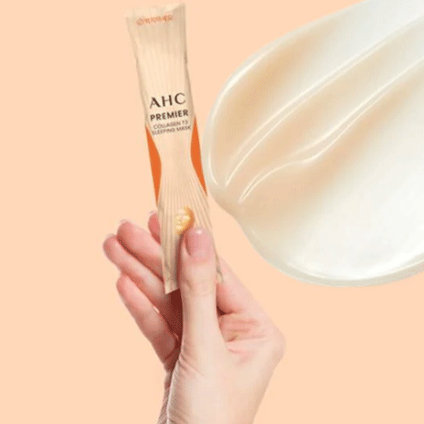 AHC Premier Collagen T3 Sleeping Mask 3.5ml x 20 Pack - Hydrating Overnight Face Mask for Glowing Skin | Perfect for Nighttime Skincare Routine & Travel