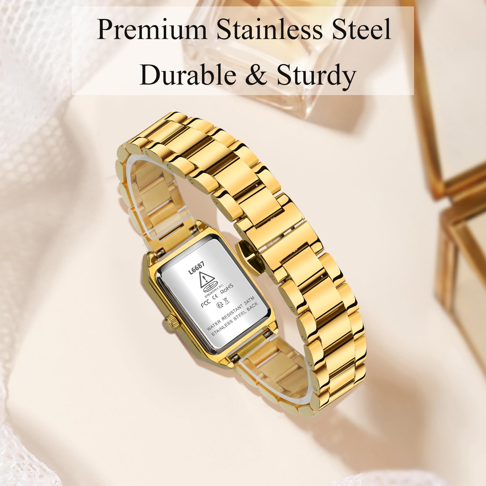 Elegant Women's Bracelet Watches - Luxury Stainless Steel Ladies Wristwatch with Japanese Quartz Movement, Waterproof Daily Wear Watch | Perfect Gift for Her, Ideal for Office, Date Night & Special Occasions